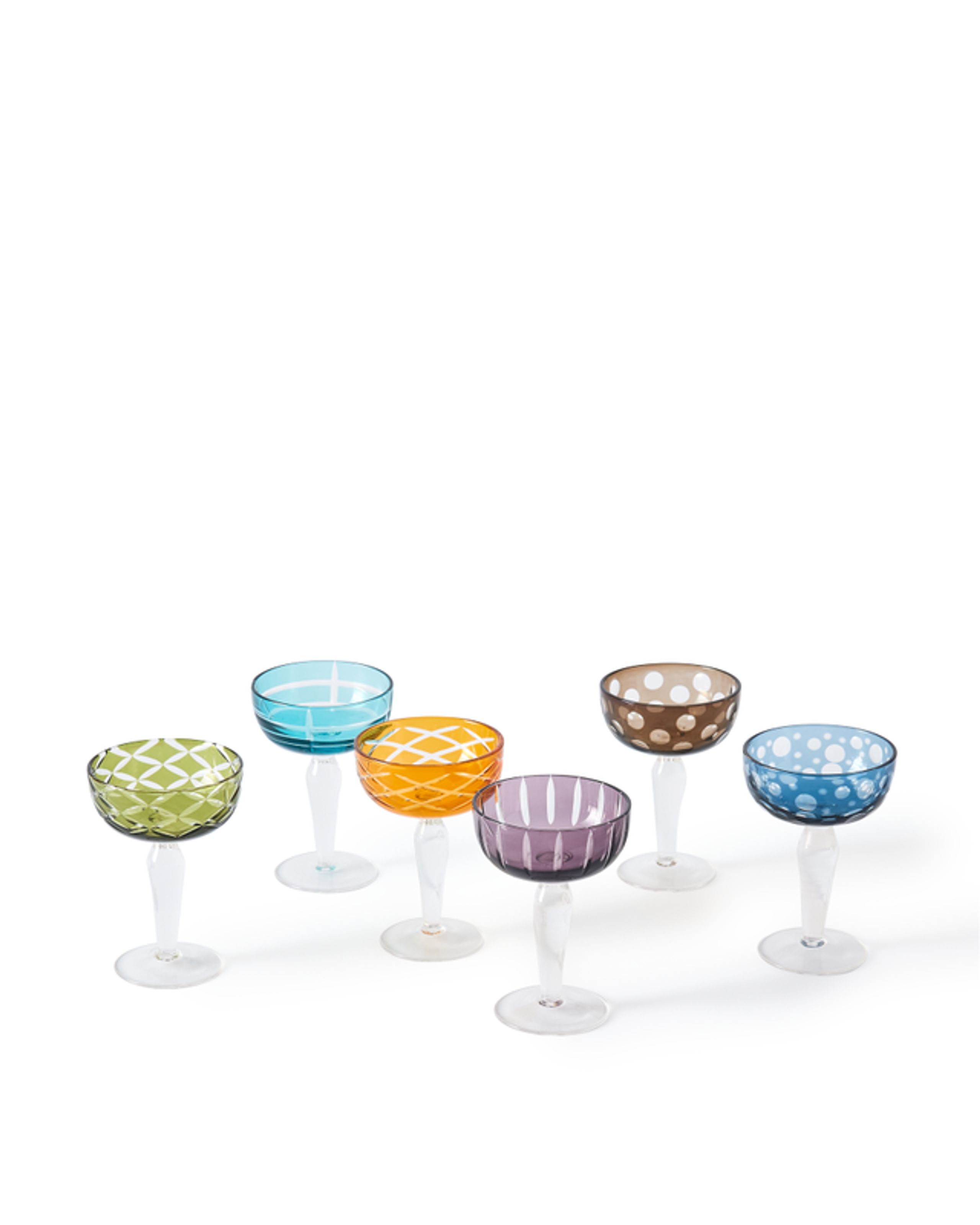 Polspotten - Cocktail glass - Cuttings Coupe Glasses - Lightblue