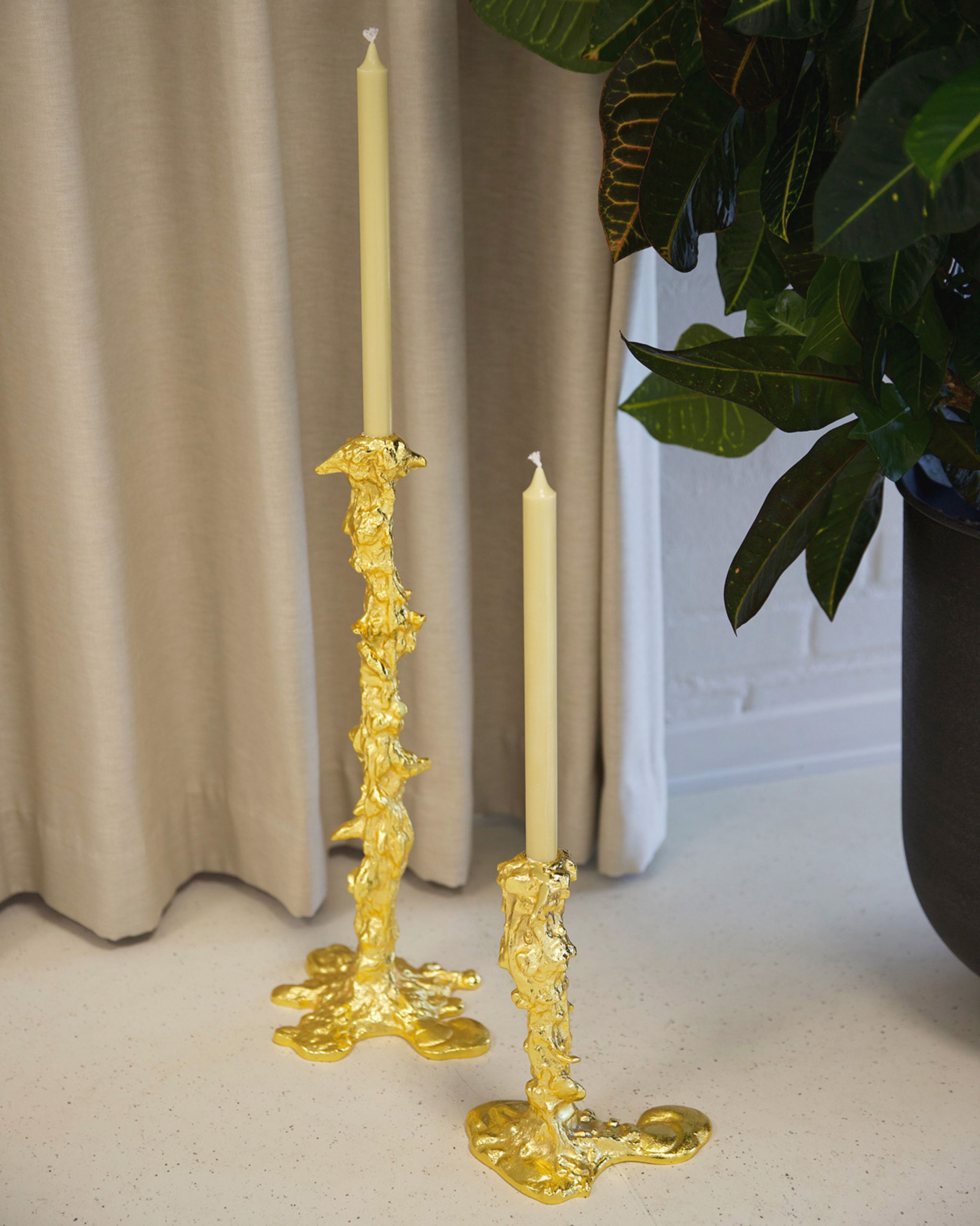 Polspotten - Lysestage - Candle Holder Drip - Gold - large