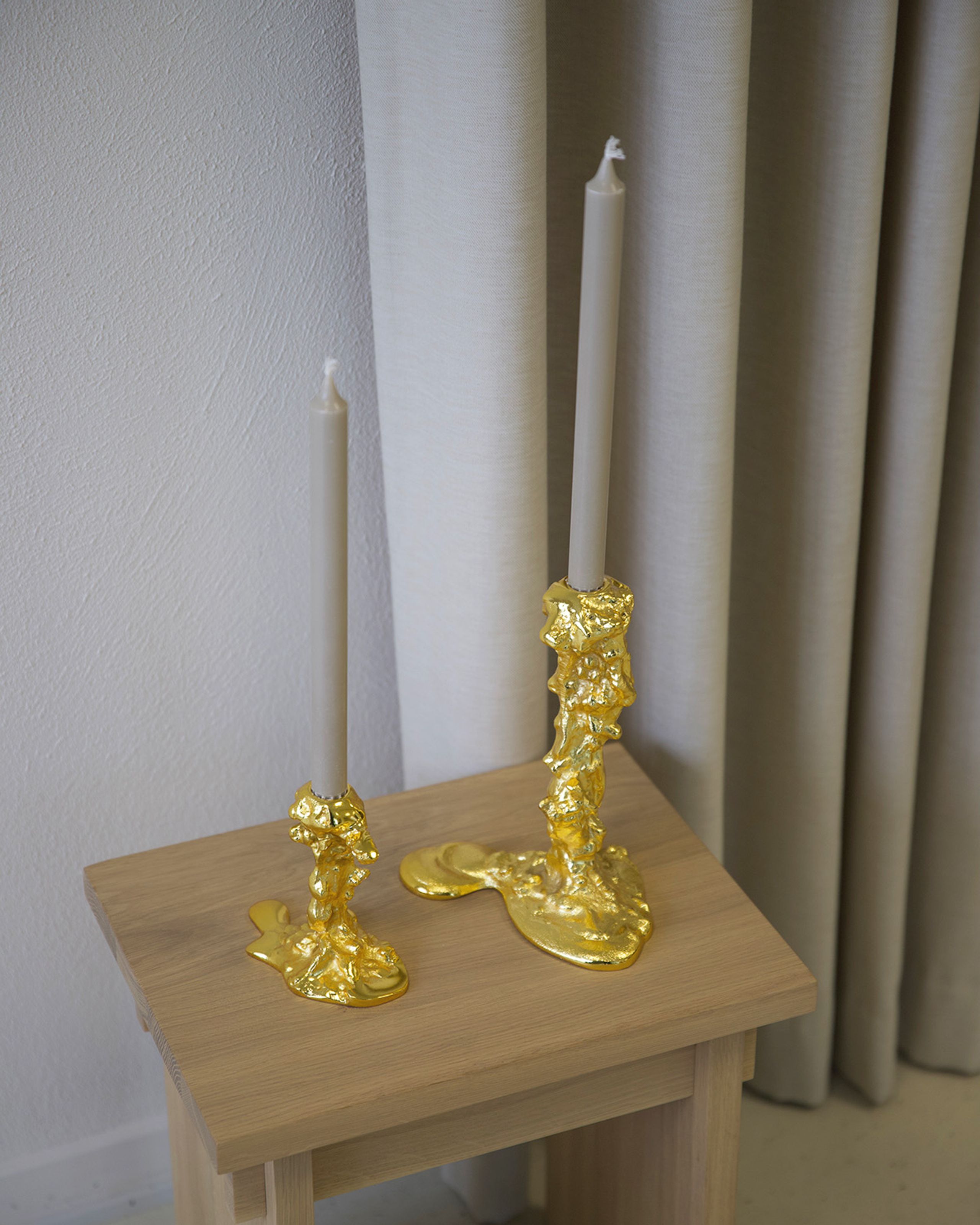 Polspotten - Lysestage - Candle Holder Drip - Gold - large