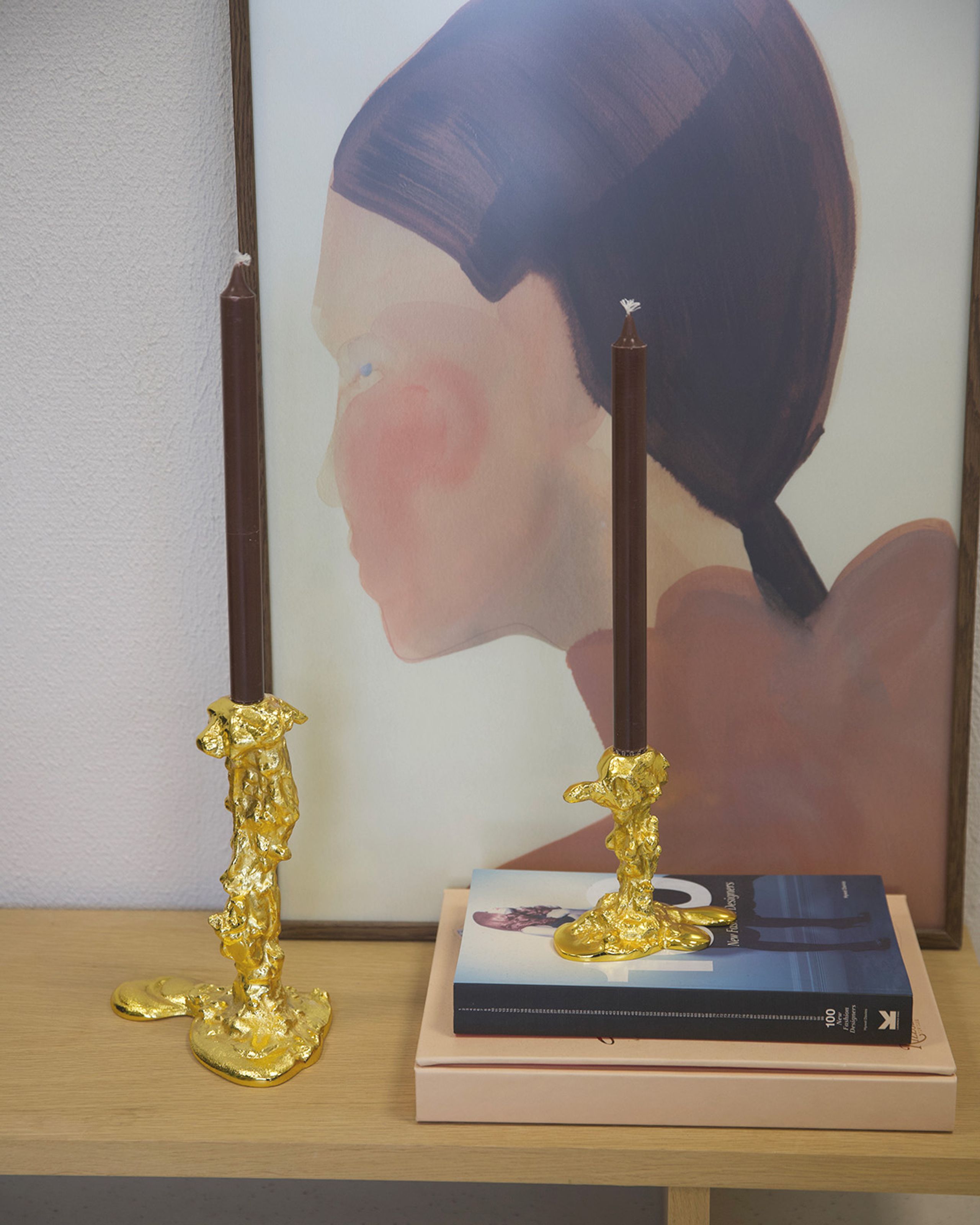 Polspotten - Lysestage - Candle Holder Drip - Gold - large