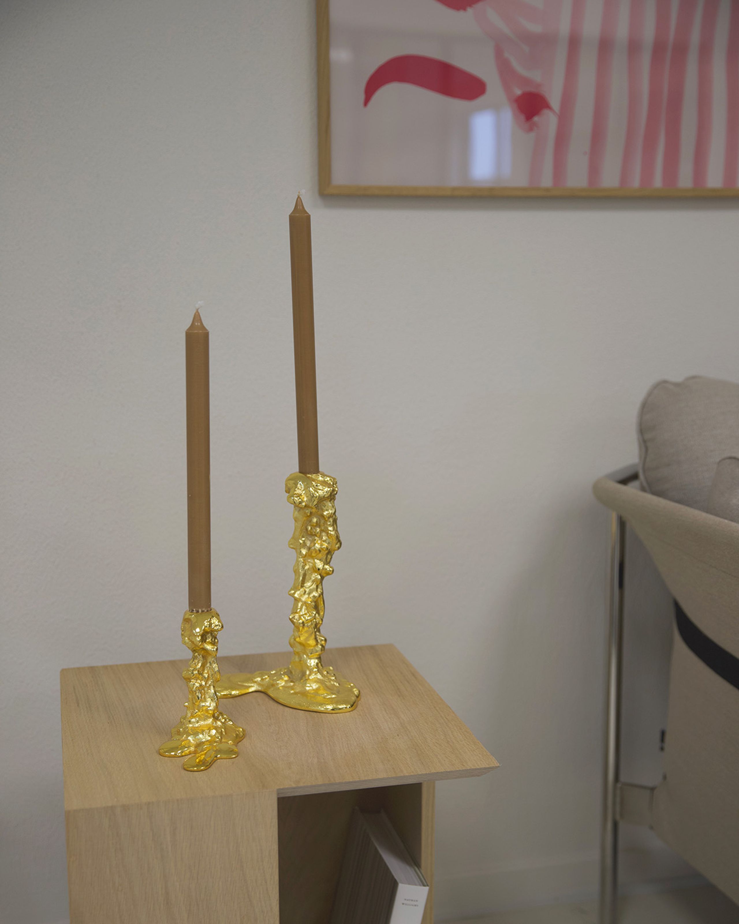 Polspotten - Candle holder - Candle Holder Drip - Gold - small
