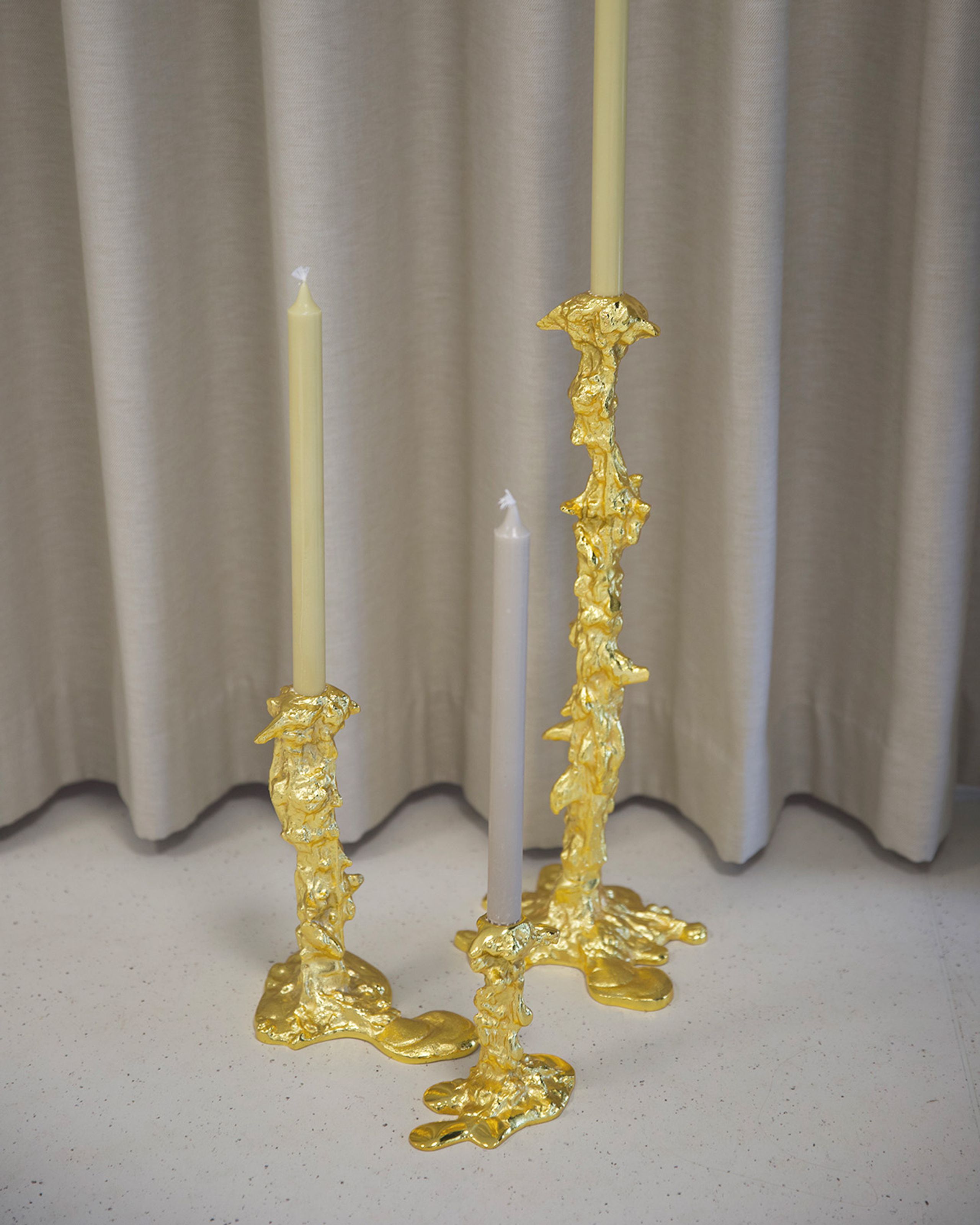 Polspotten - Candle holder - Candle Holder Drip - Gold - small