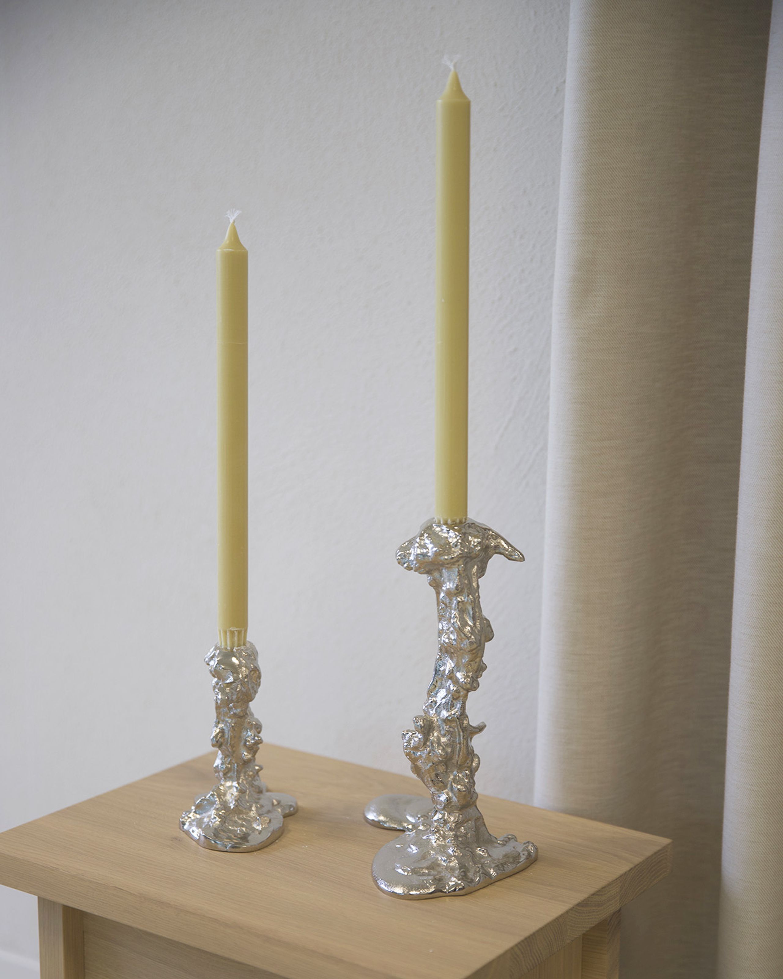 Polspotten - Candle holder - Candle Holder Drip - Silver - small