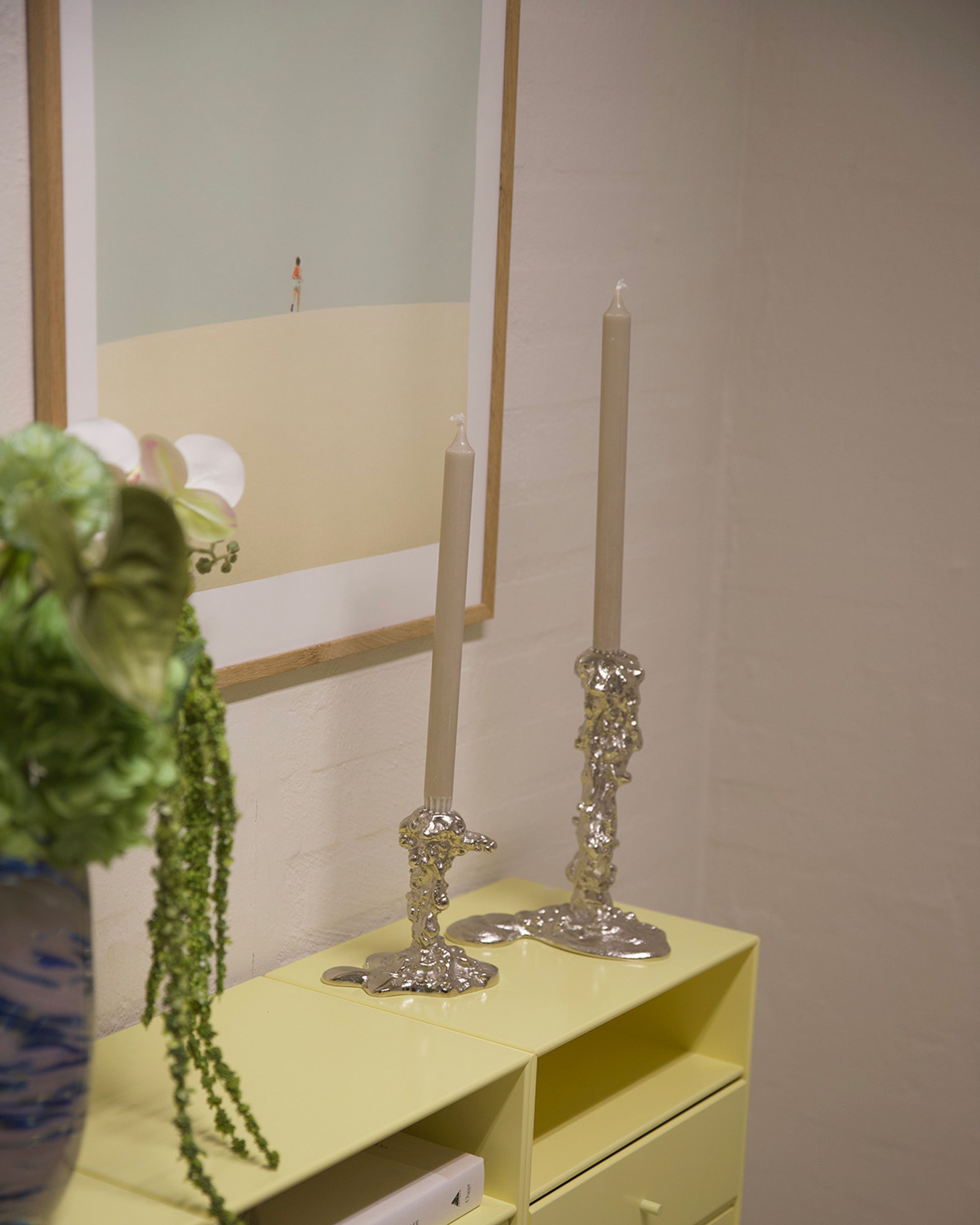 Polspotten - Candle holder - Candle Holder Drip - Silver - small