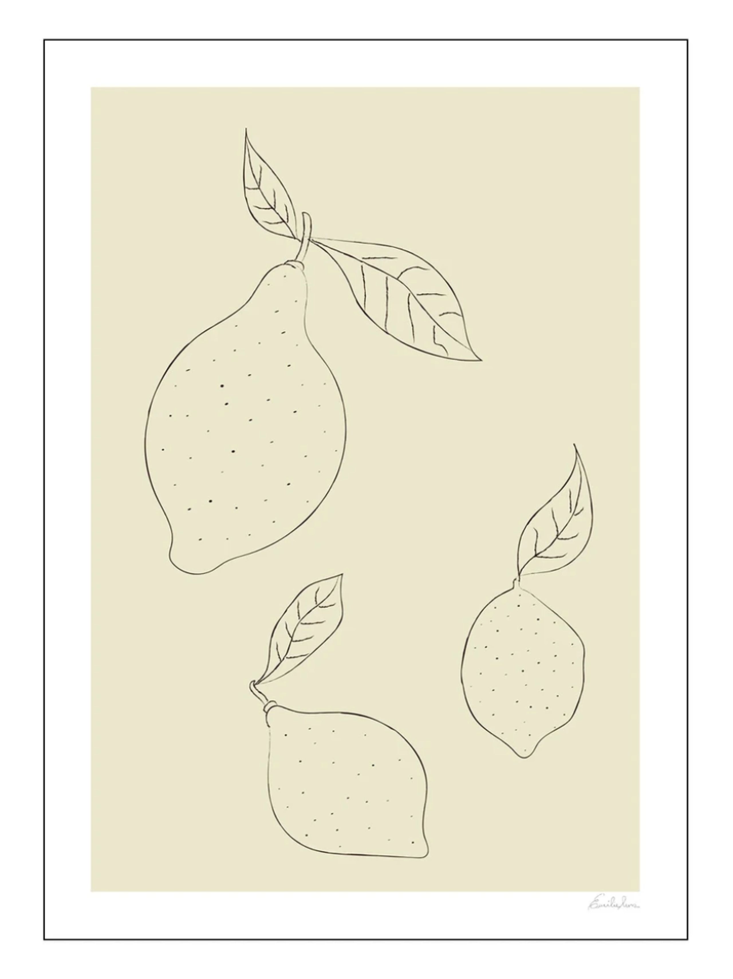 Poster and Frame - Poster - Simple Lemons - 199