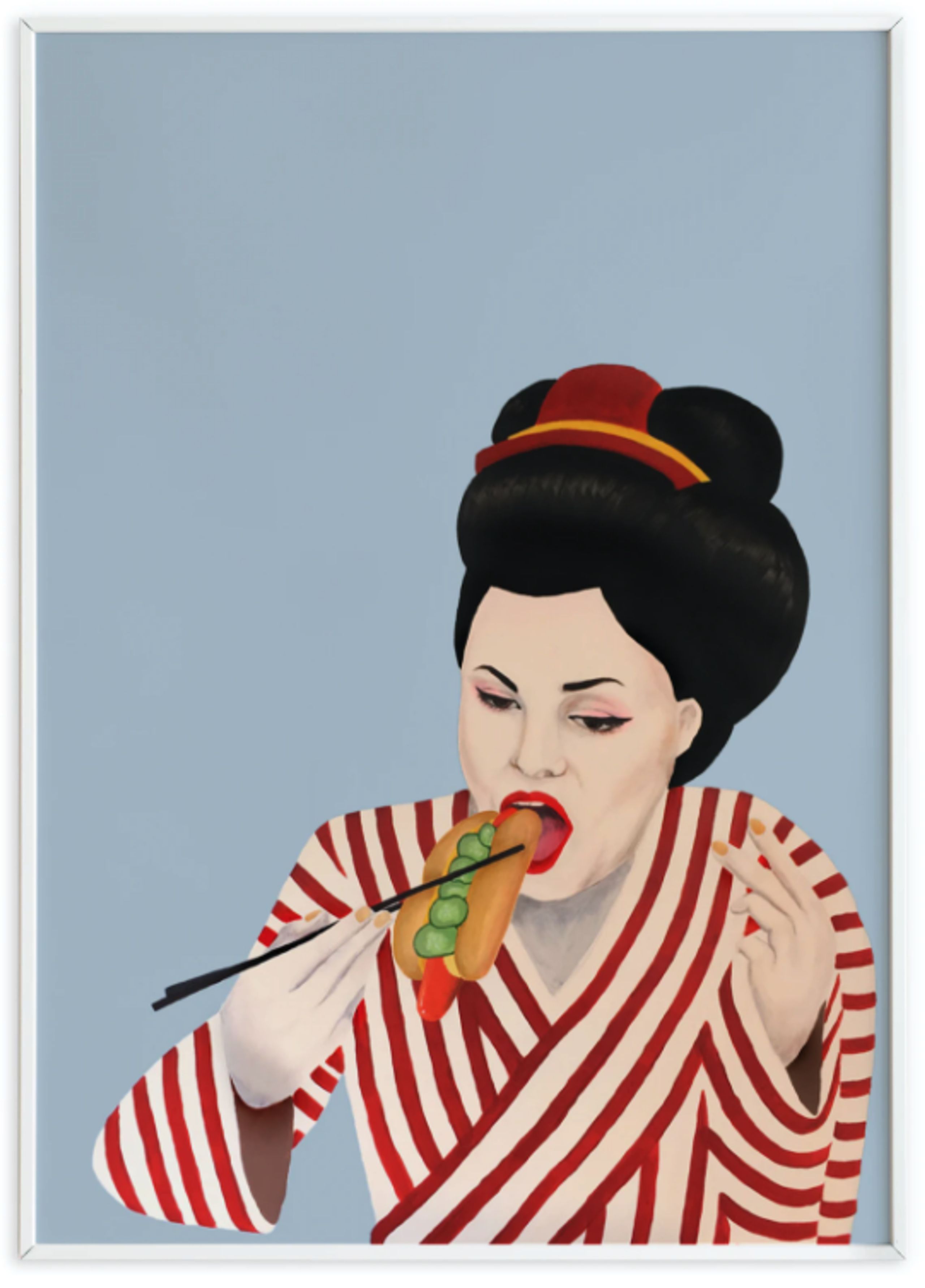 Taishō - Poster - Sulten Geisha - Light blue