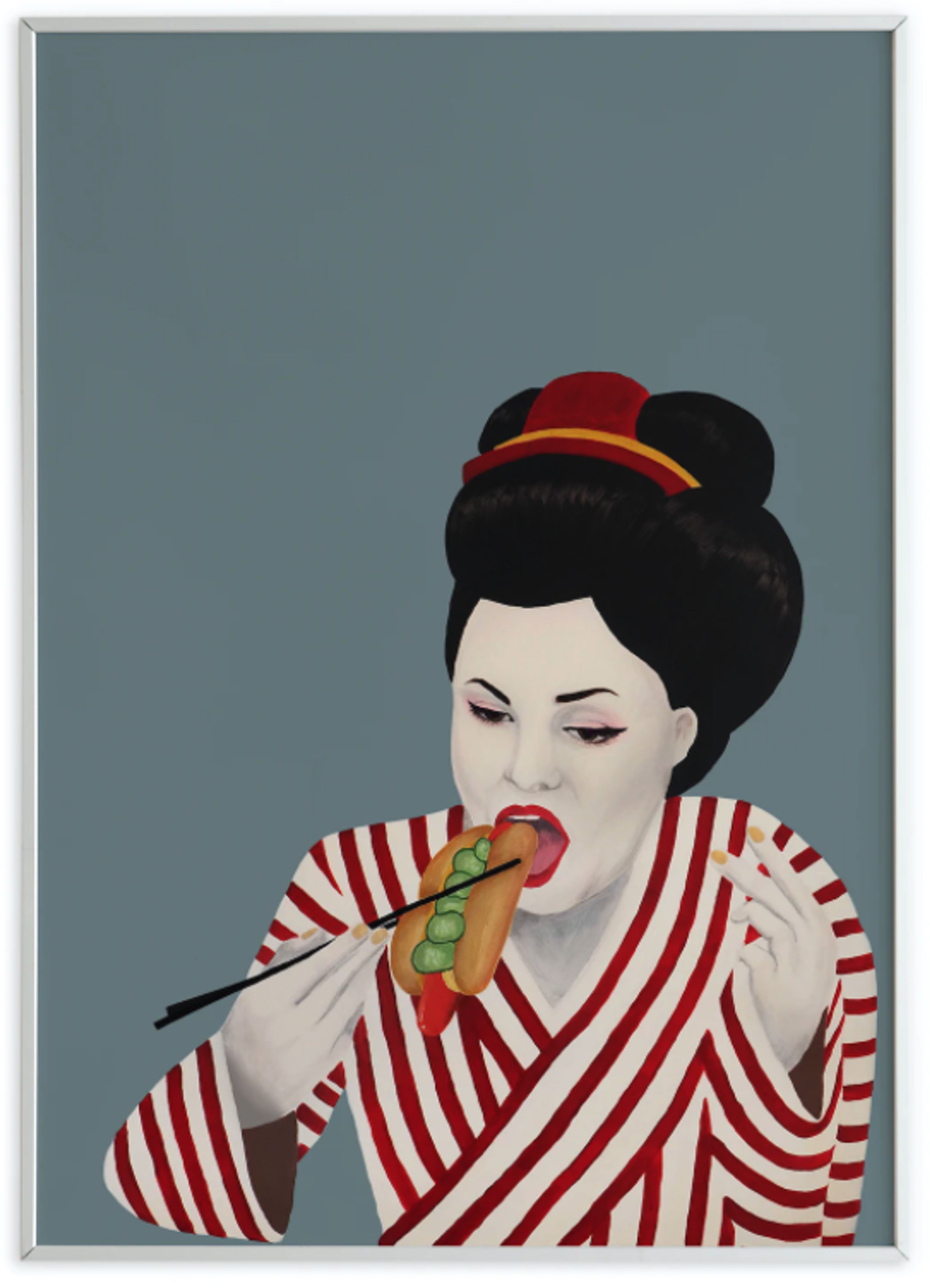 Taishō - Poster - Sulten Geisha - Dusty blue