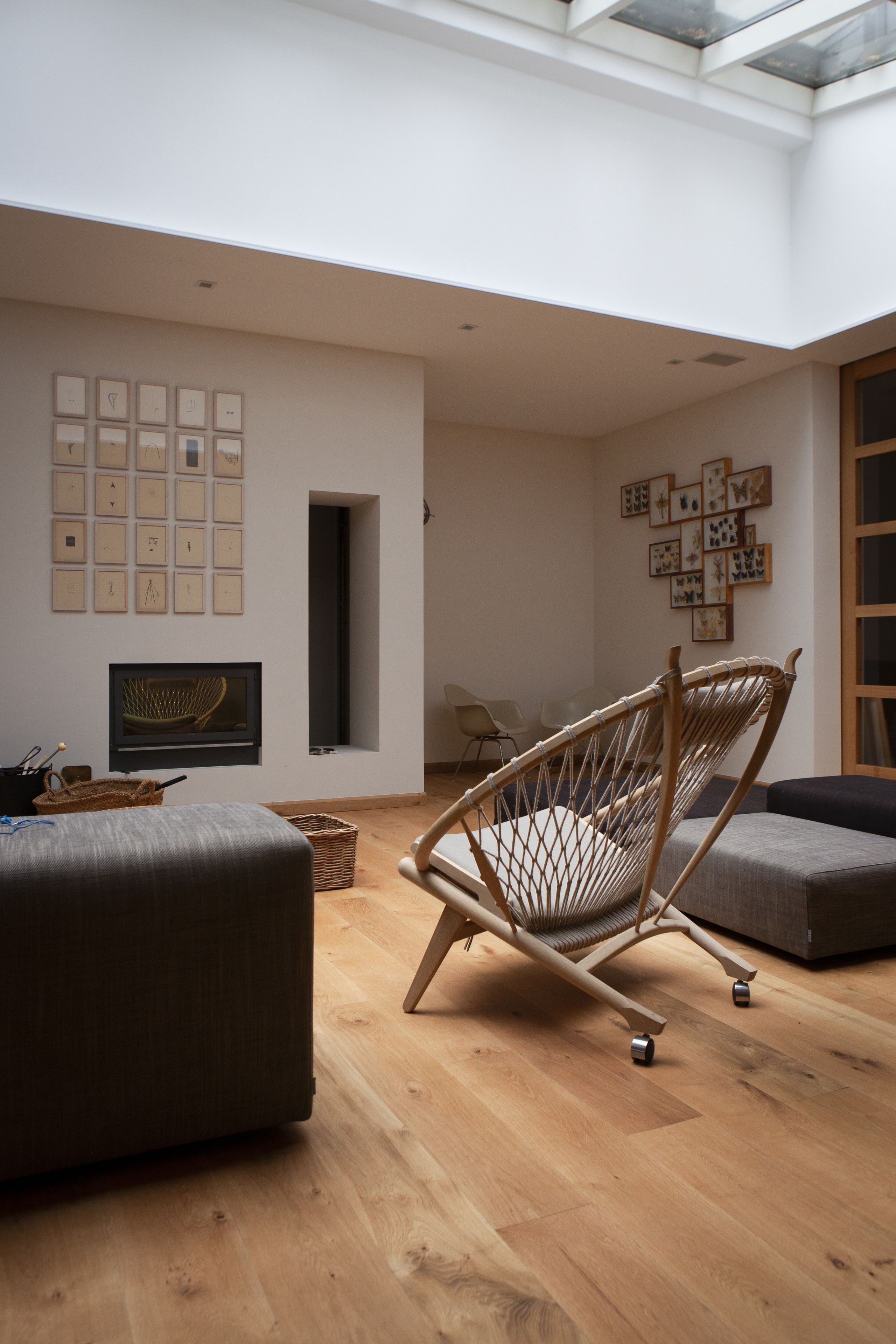 PP Møbler - Lænestol - pp130 Circle Chair / By Hans J. Wegner - Coda 2 0410 / Natural Flag Halyard / Stainless Steel / Soaped Oak