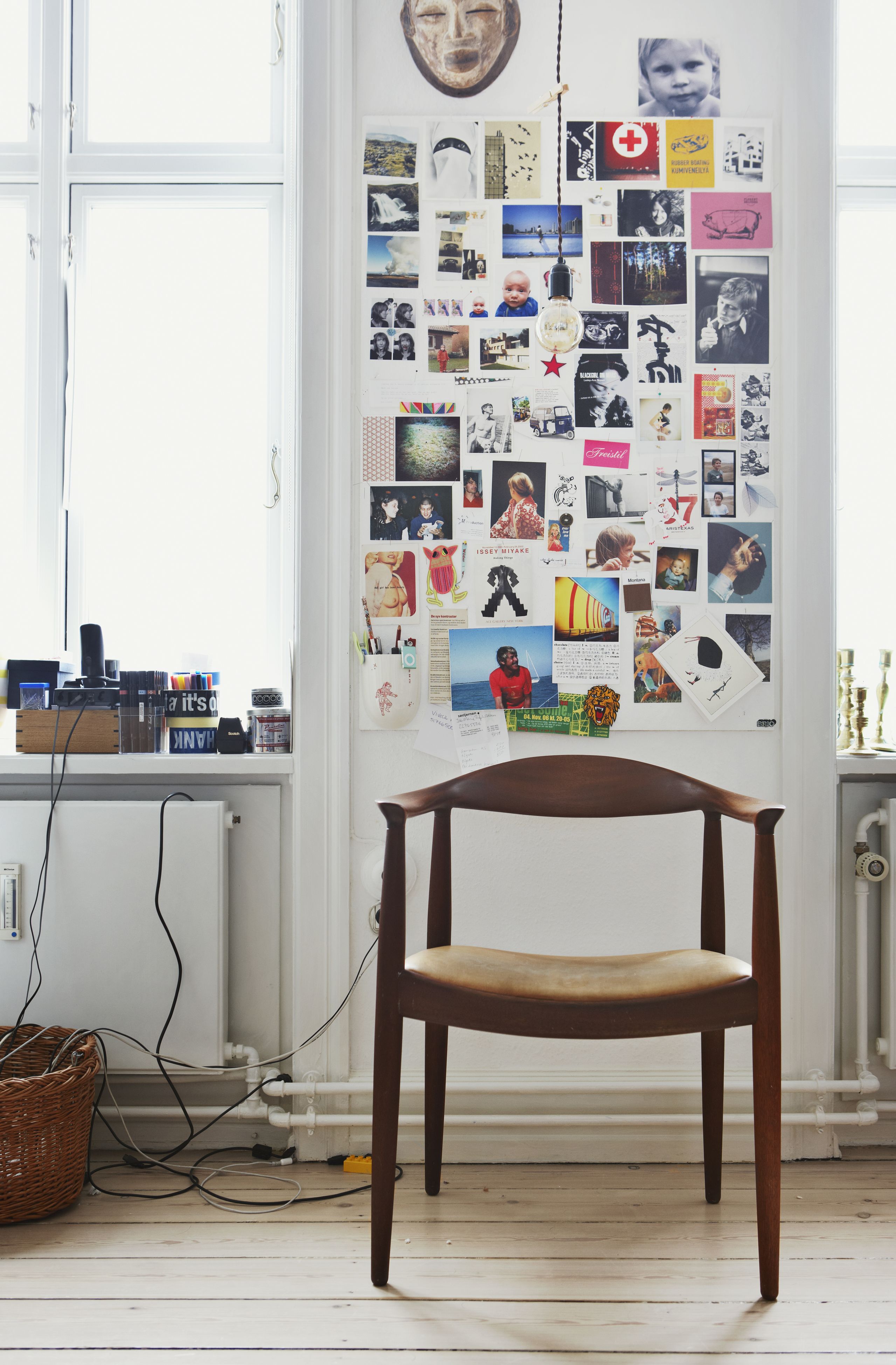 PP Møbler - Spisebordsstol - pp503 Round Chair / By Hans J. Wegner - Vegetal Leather Nature 20090 / Soaped Ash