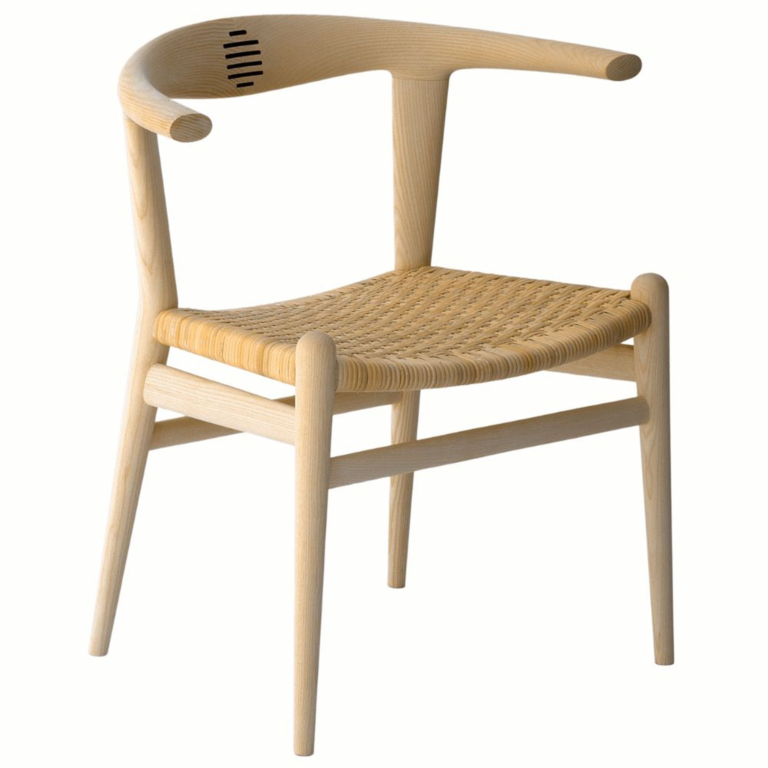 PP Møbler - Spisebordsstol - pp518 Bull Chair / By Hans J. Wegner - Cane / Soaped Ash