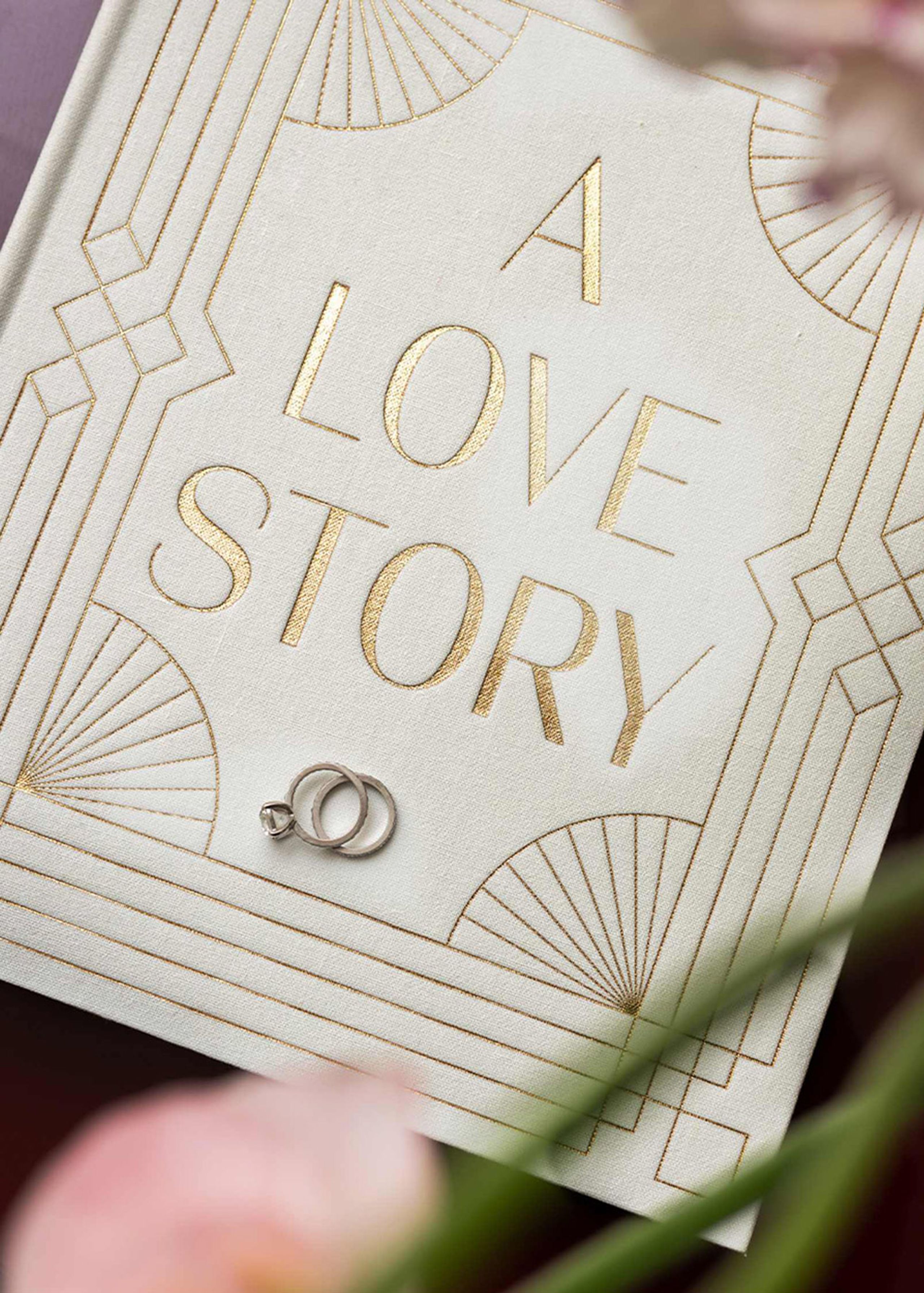 PRINTWORKS - Book - Wedding Album - A Love Story - White/Gold