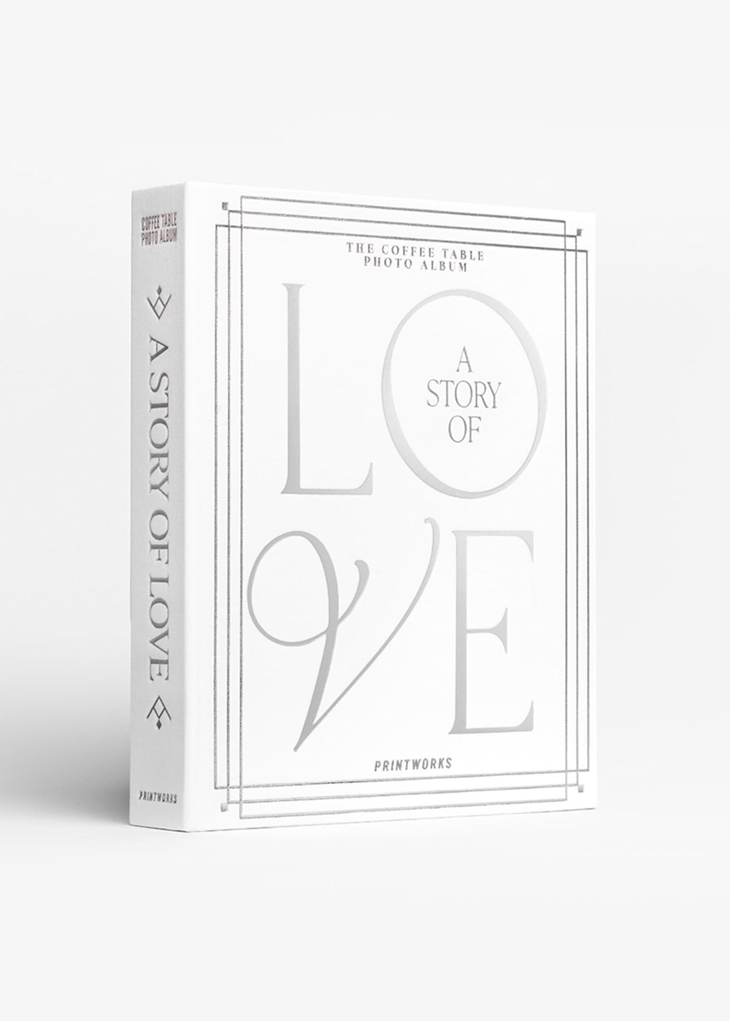 PRINTWORKS - Book - Wedding Album - A Love Story - White/Silver