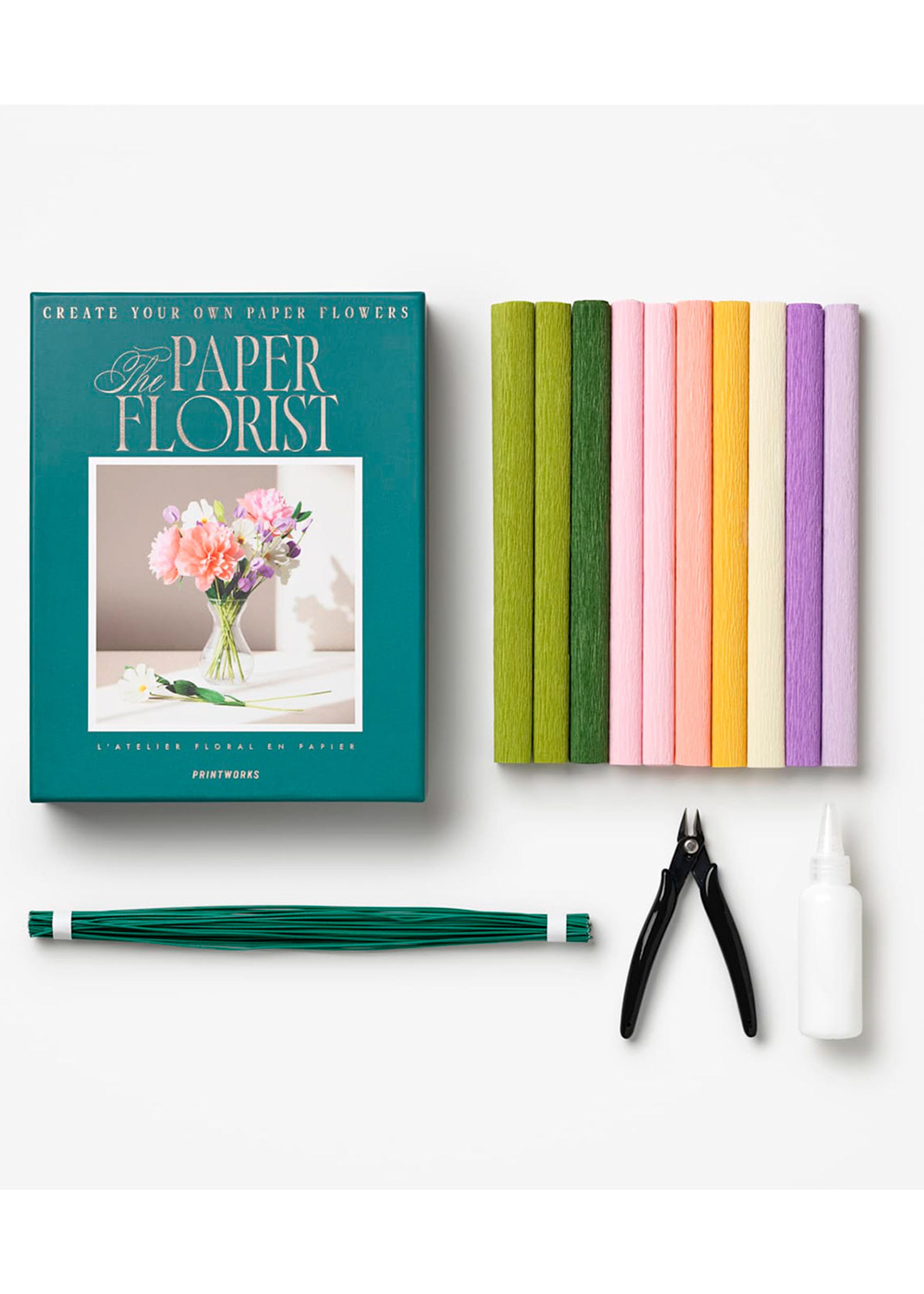 PRINTWORKS - Papirblomster - Paper Florist - Crepe Paper Flower Set - Crepe Paper Flower Set