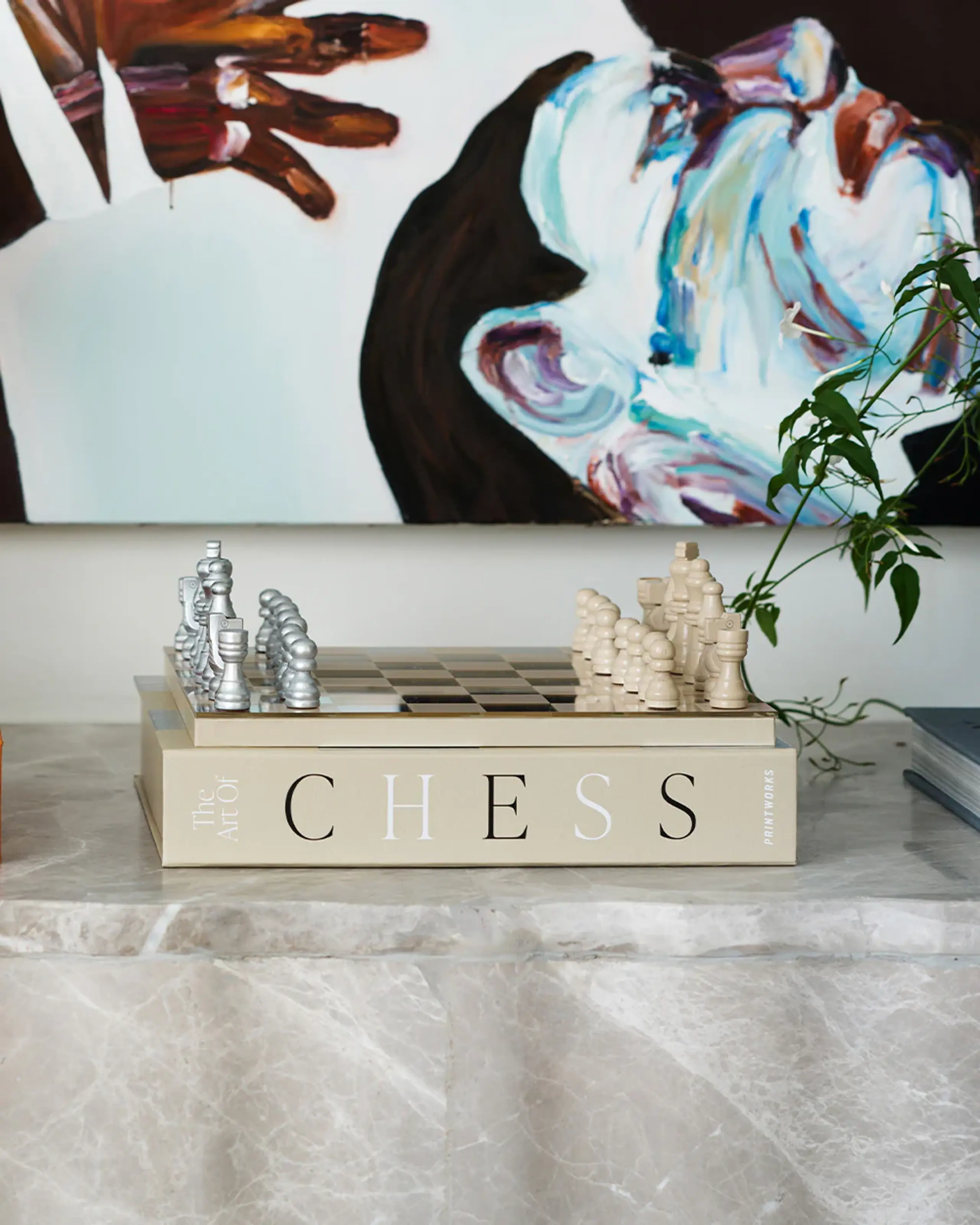 PRINTWORKS - Spel - Classic - Art Of Chess, Mirror - Mirror/Beige