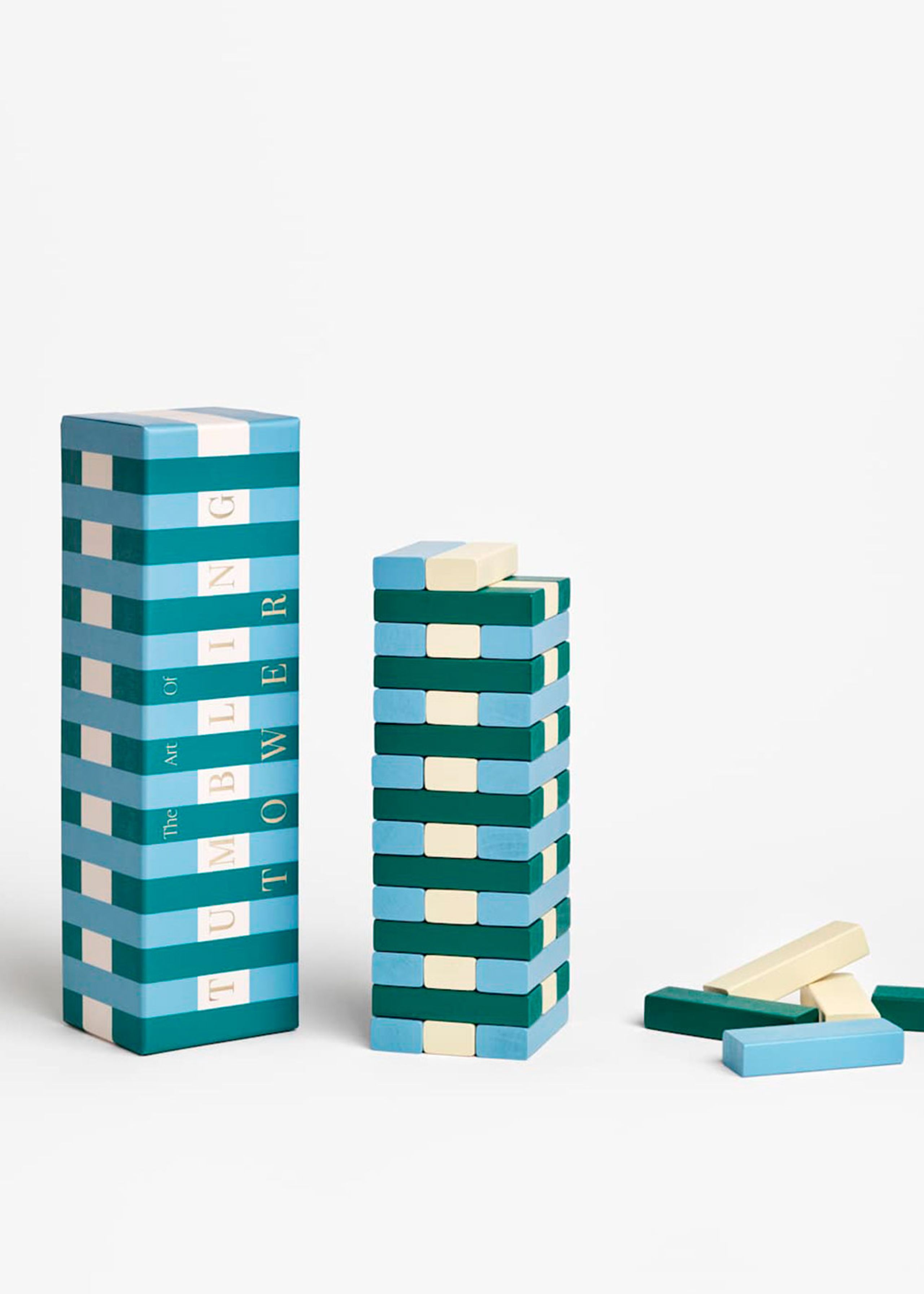 PRINTWORKS - Games - Play - Tumbling Towers - Green/Blue