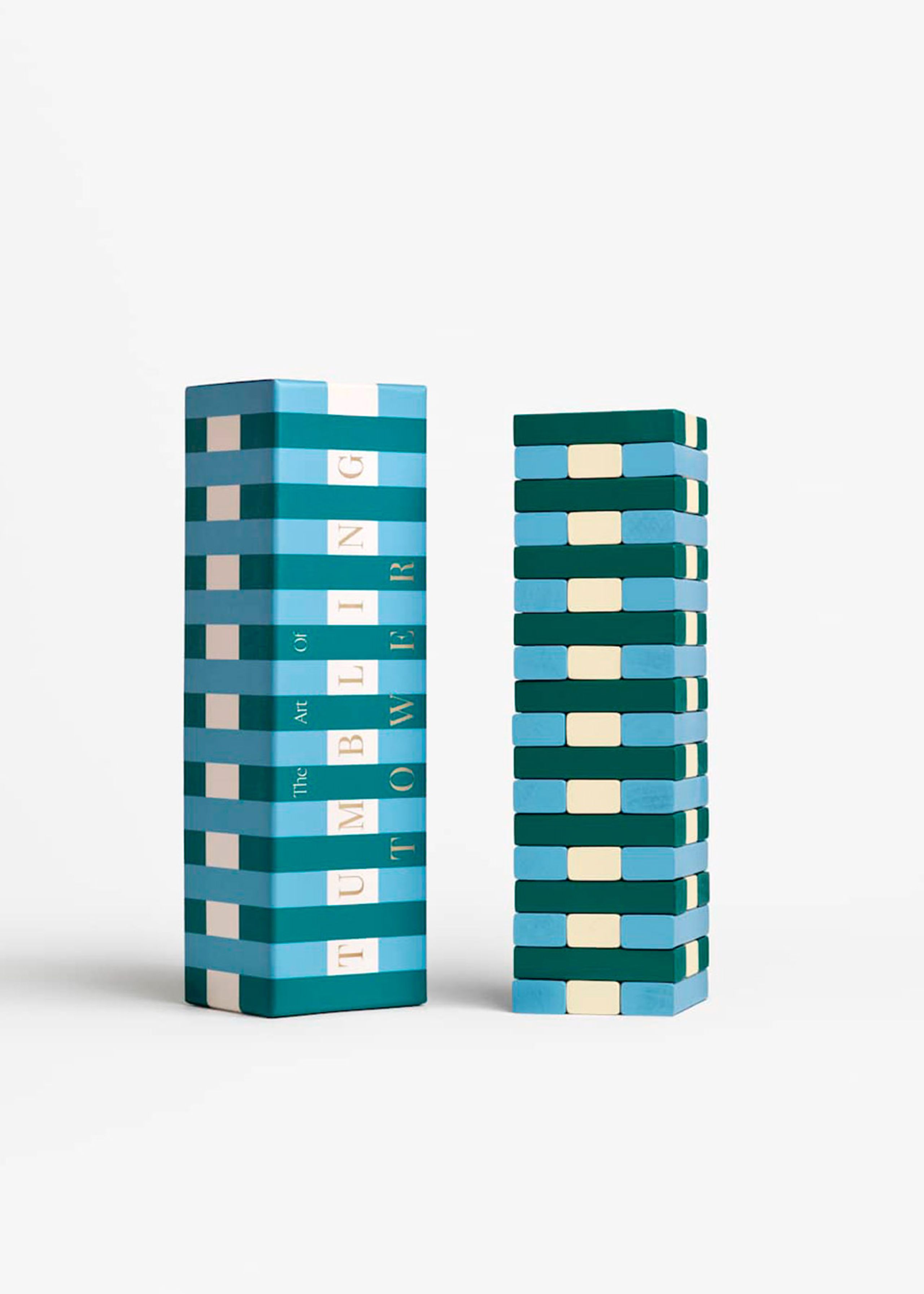 PRINTWORKS - Games - Play - Tumbling Towers - Green/Blue