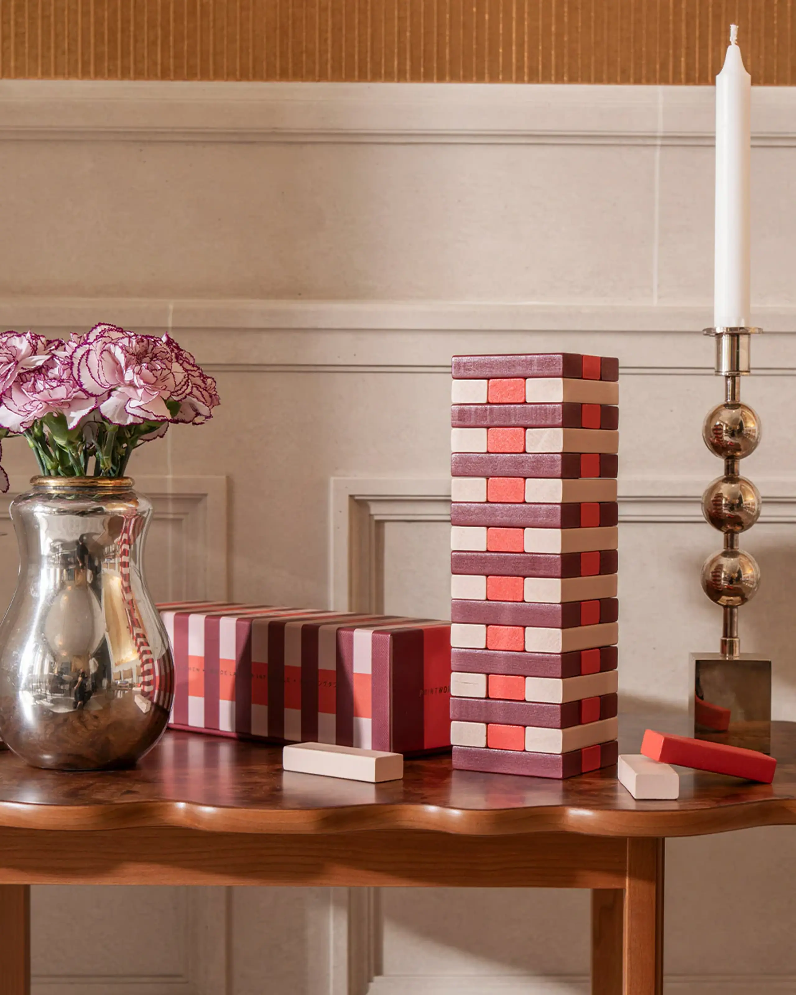 PRINTWORKS - Games - Play - Tumbling Towers - Red Multi