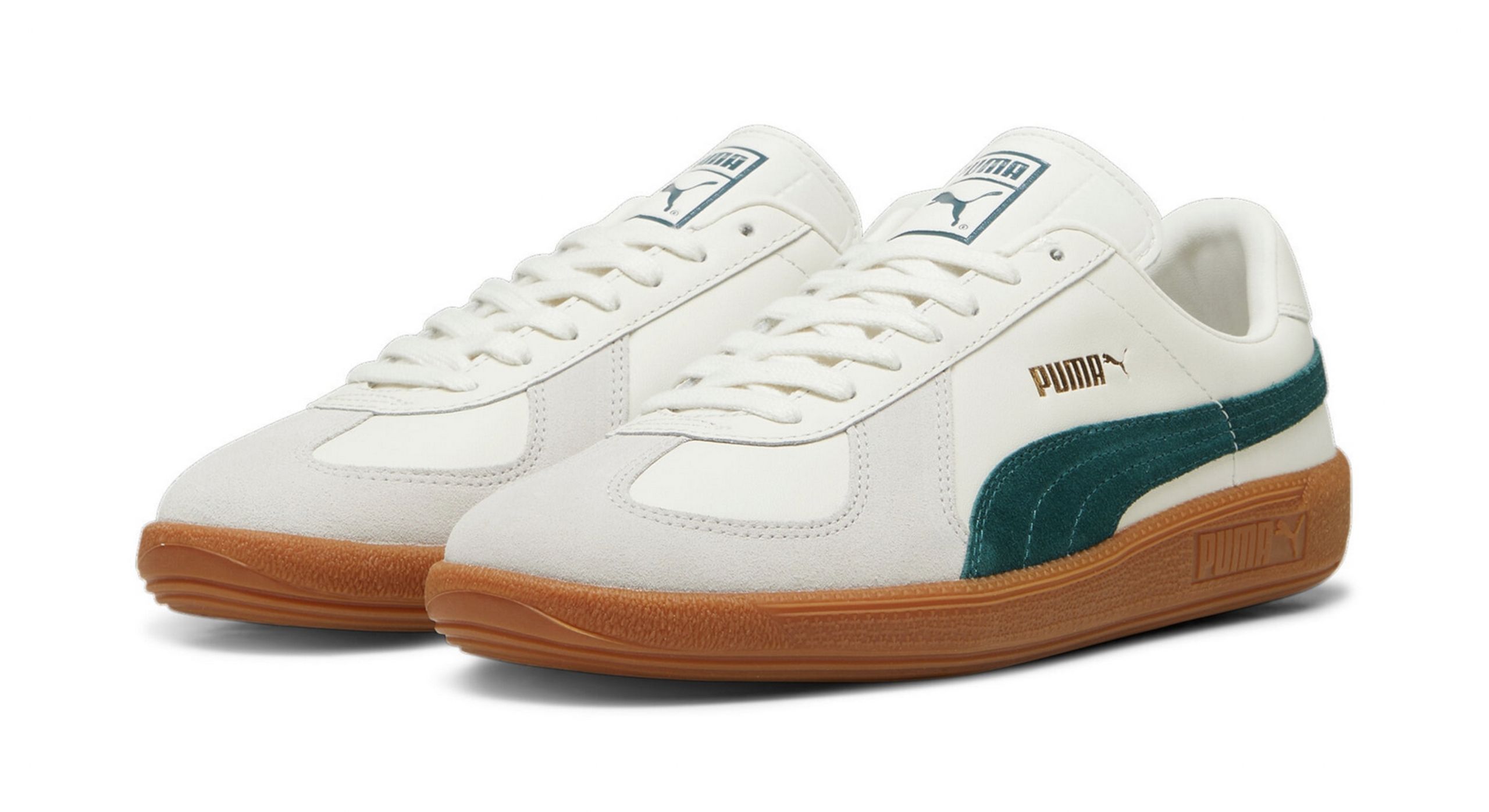 PUMA - Tenisky - Army Trainer - Warm White/Dark Myrtle