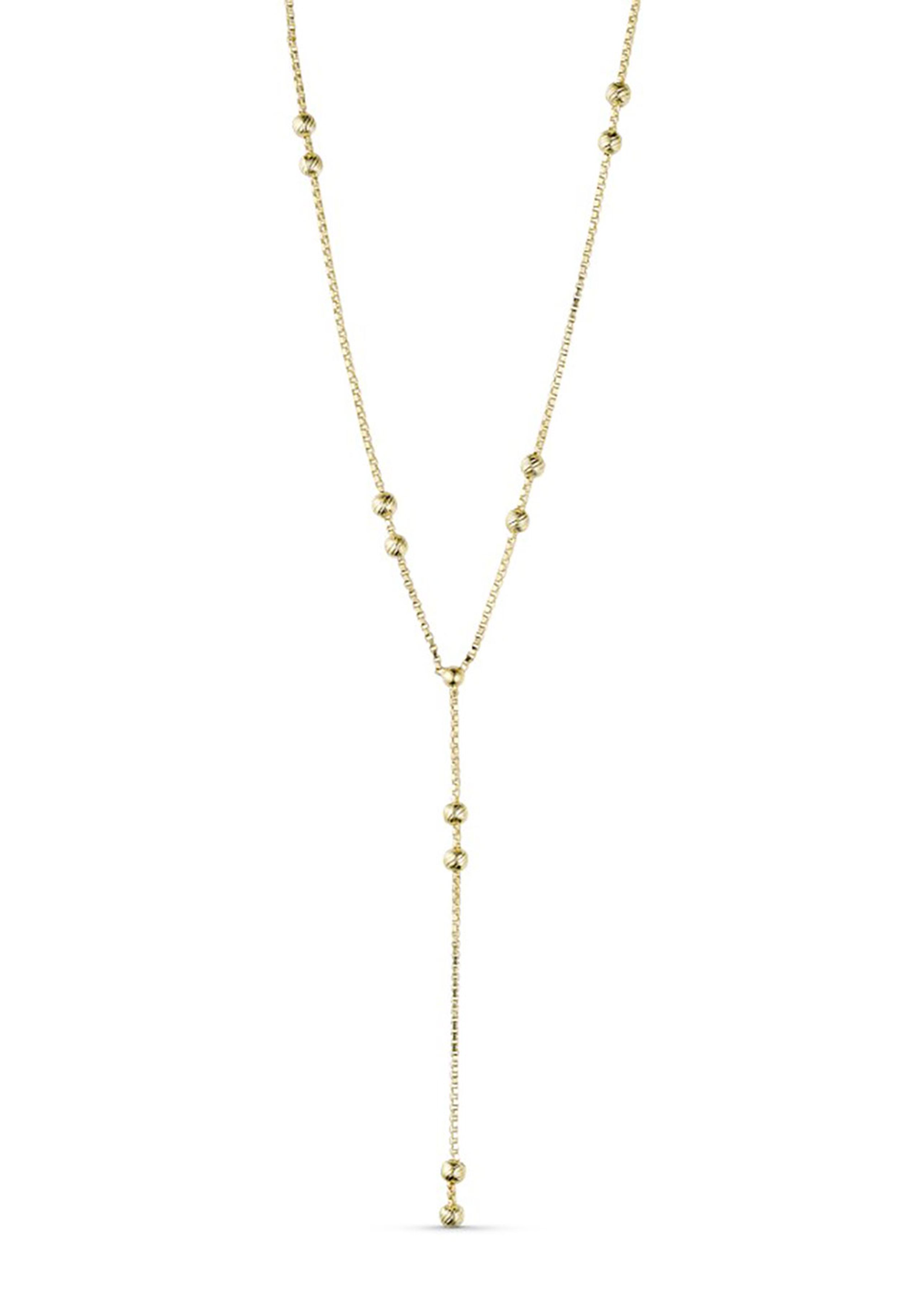 Pure By Nat - Collana - Camille Y-necklace - Gold plated
