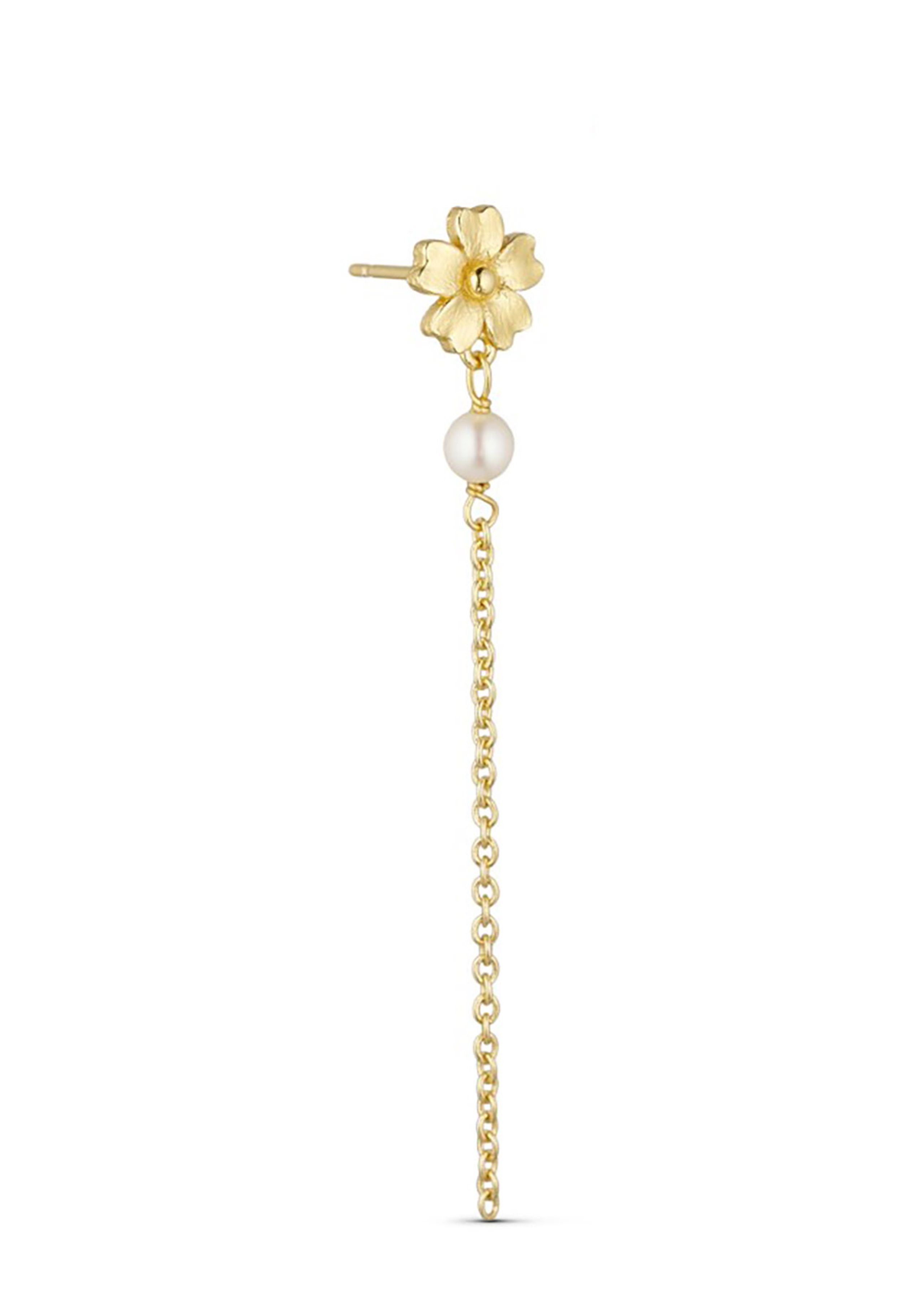Pure By Nat - Orecchino - Poppy Pearl Earring - Goldplated