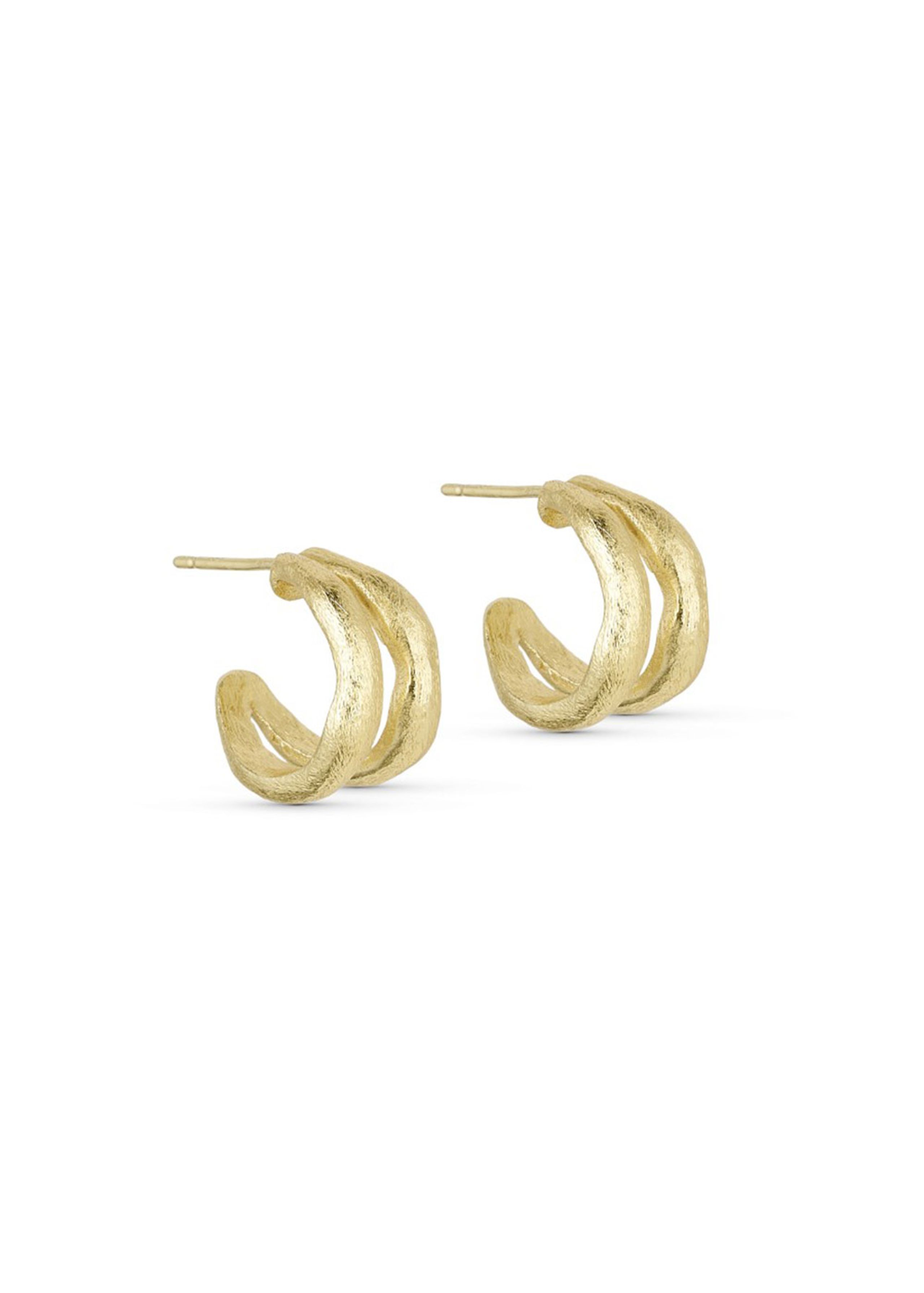 Pure By Nat - Boucles d'oreilles - Paloma Double Earrings - Gold plated