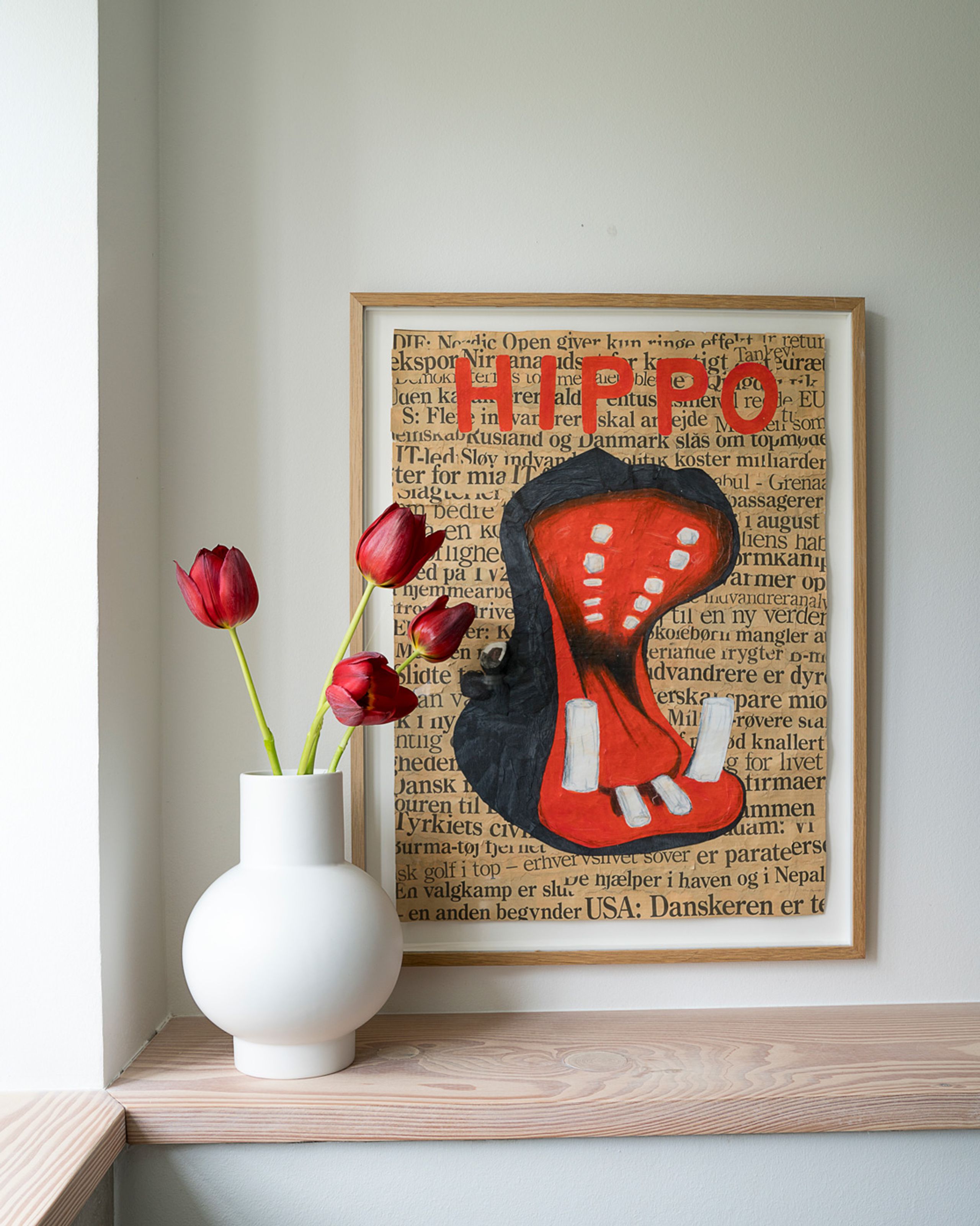 raawii - Wazon - Strøm Vase / Small - Strong Coral