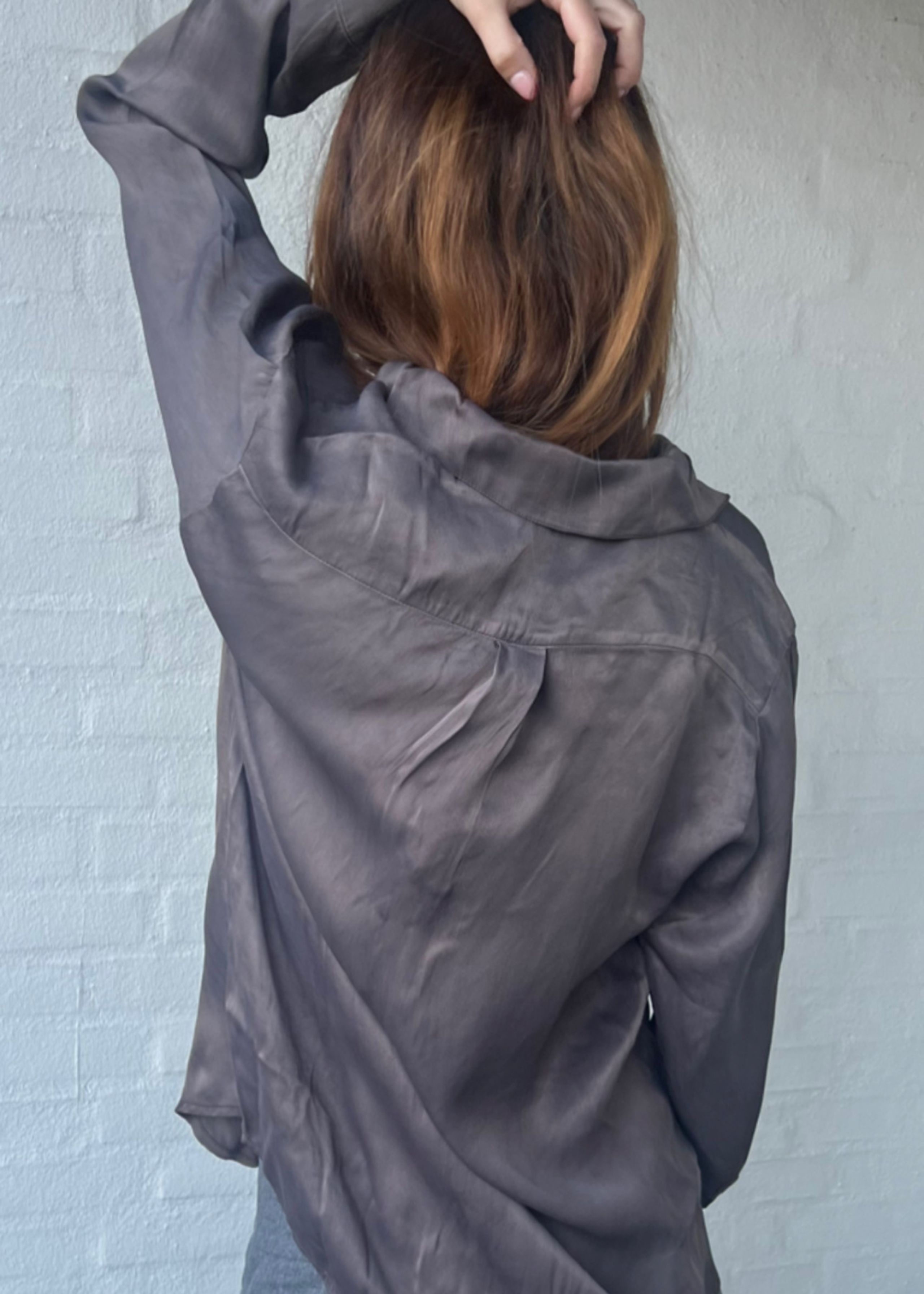 Rabens Saloner - Hemd - Rosali Streamline Shirt - Granite/Oatmeal Combo