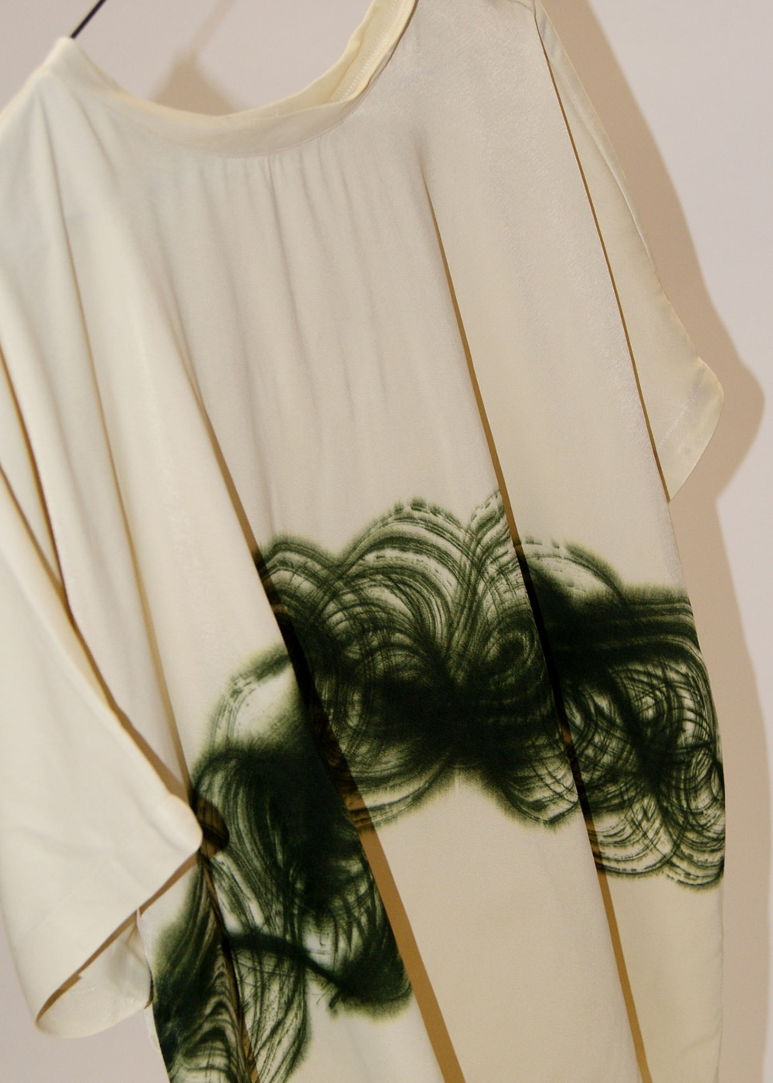 Rabens Saloner - Maglietta - Swirl Cropped T-shirt - Maggi - Olive chalk combo