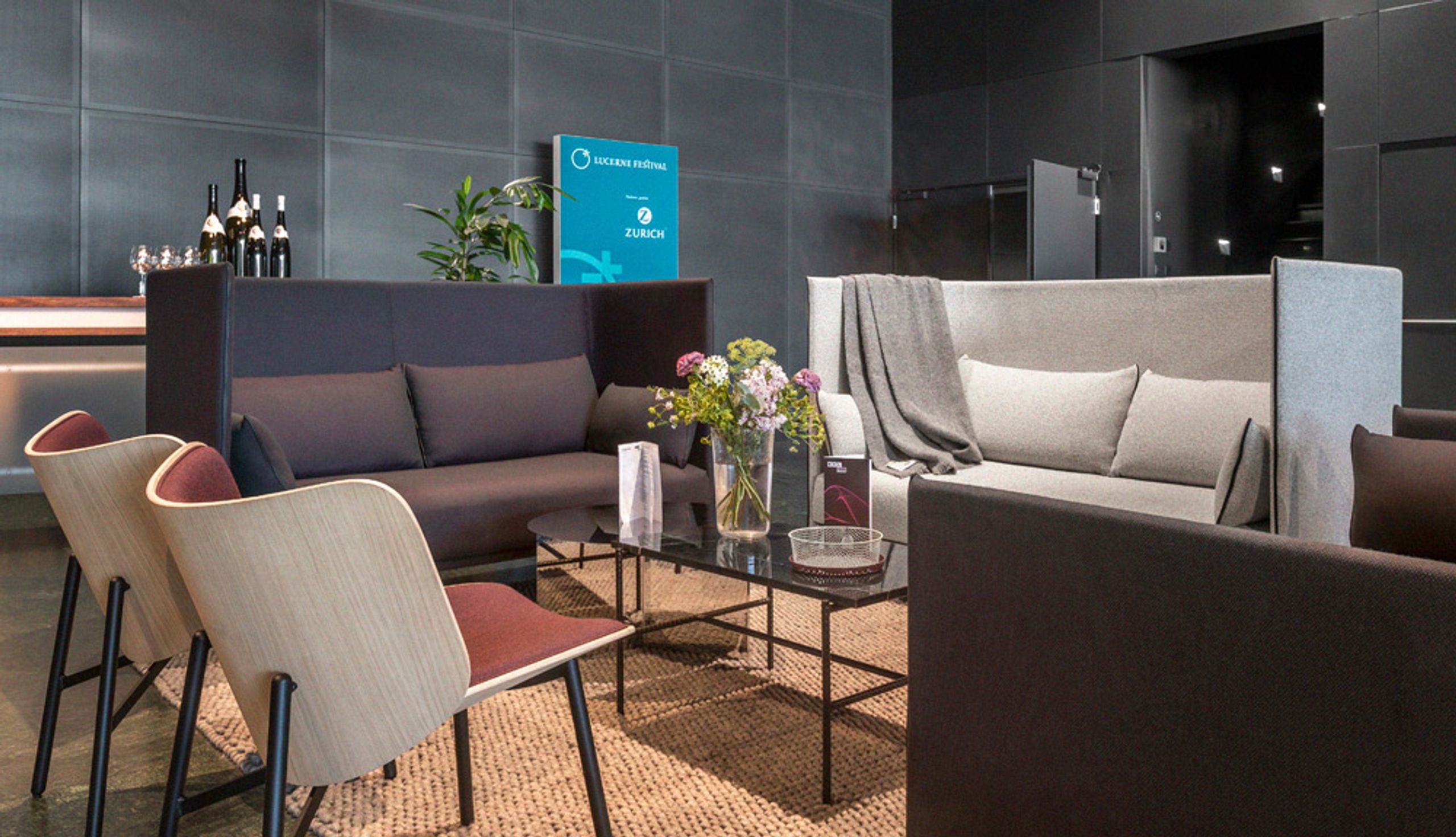 HAY - Stolik kawowy - Rebar Coffee Table - Medium - Soft Black / Marble