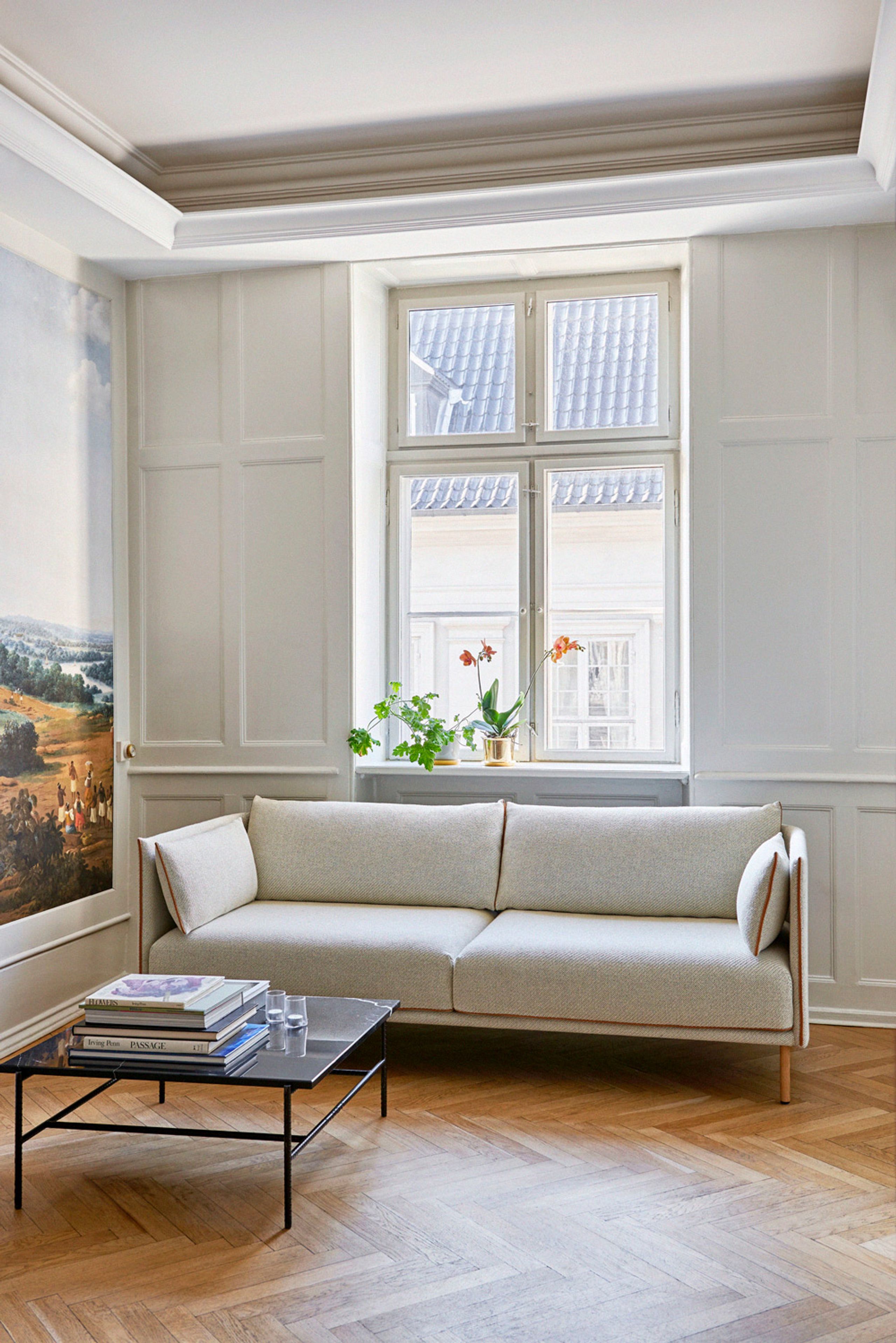 HAY - Stolik kawowy - Rebar Coffee Table - Medium - Soft Black / Marble