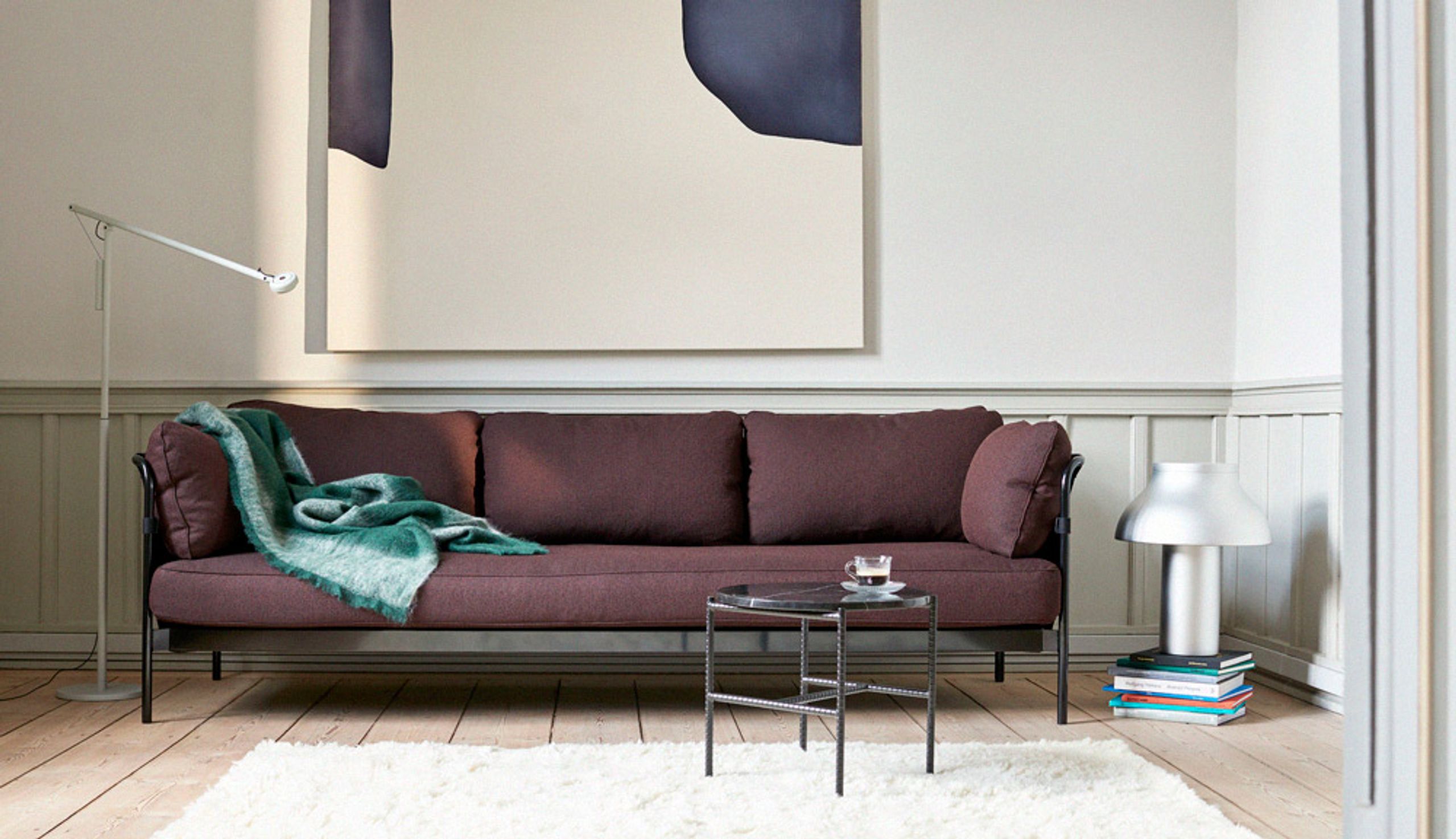  - - Rebar Side Table - Large - Soft Black / Marble