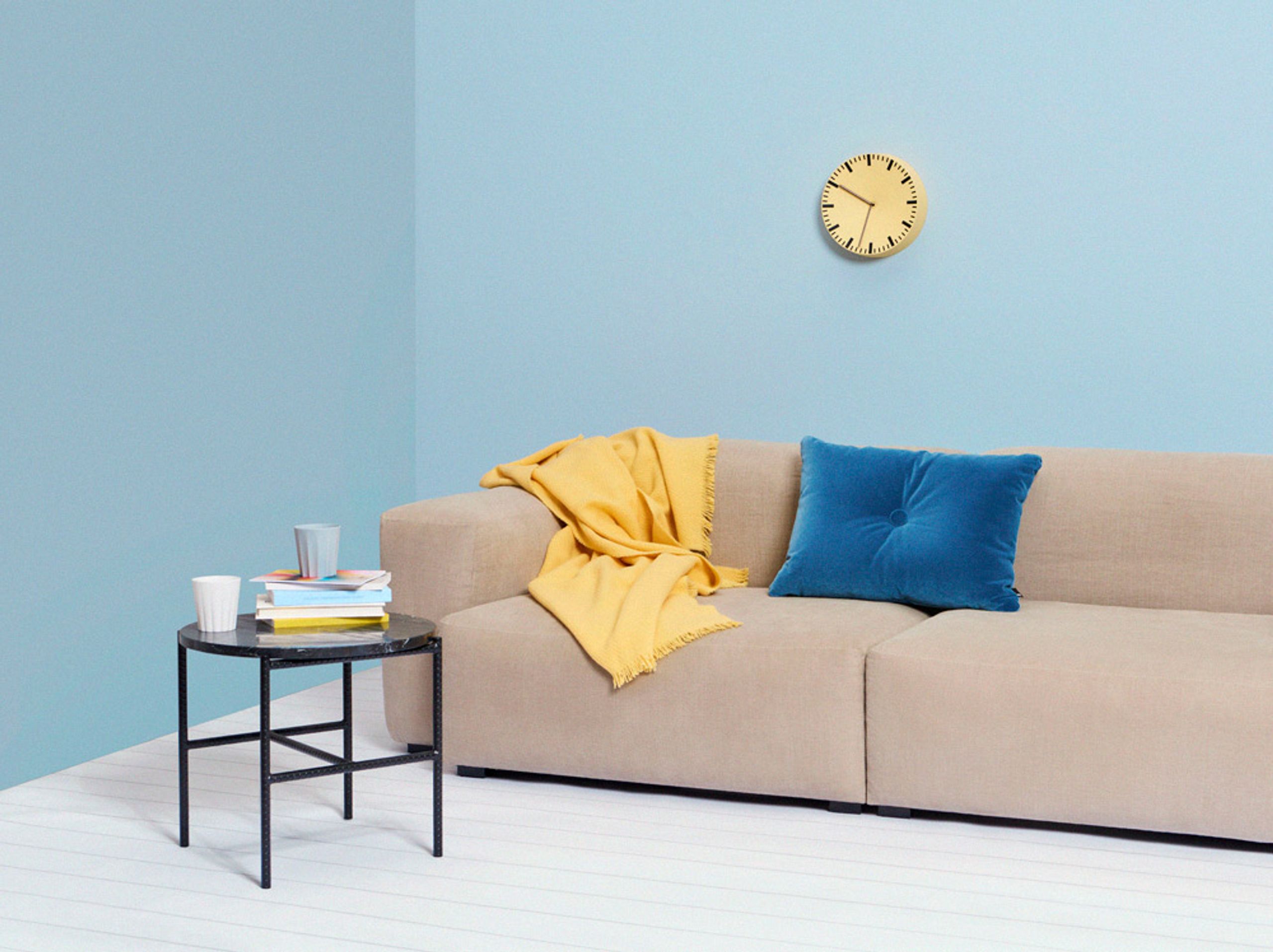  - - Rebar Side Table - Large - Soft Black / Marble