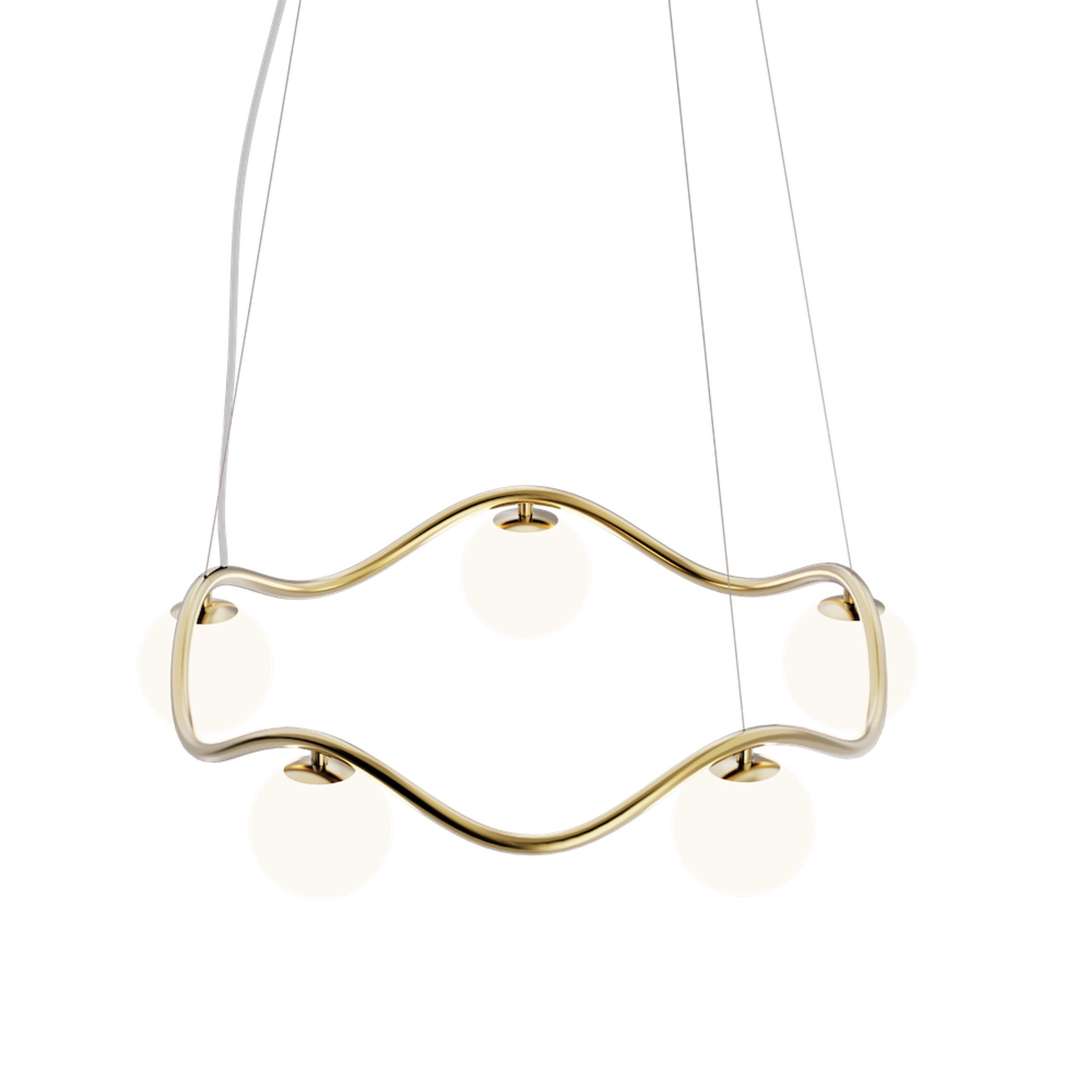 Rebello Decor - Deckenleuchte - Chandelier Circle Of Life - Opal white glass glossy Ø65