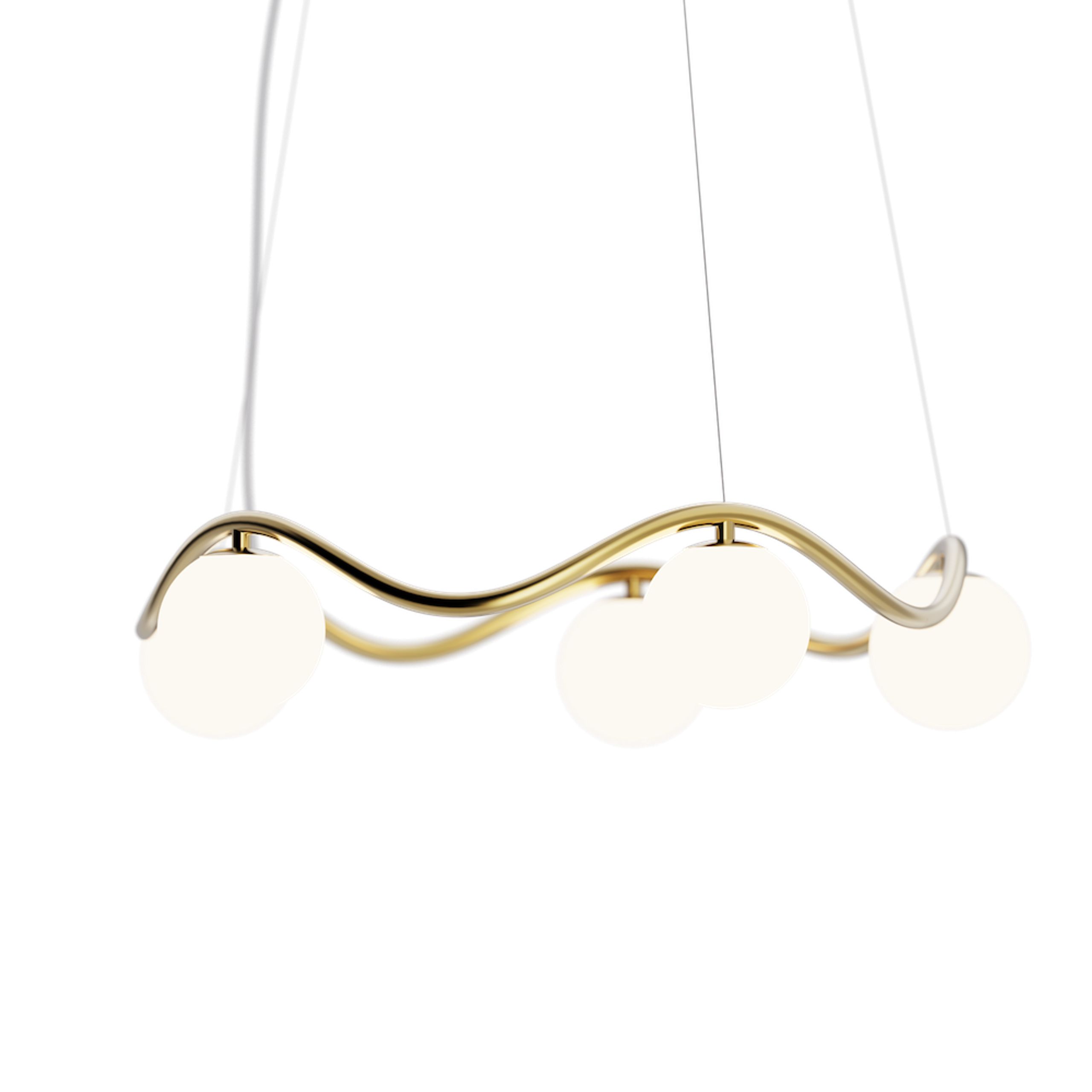 Rebello Decor - Deckenleuchte - Chandelier Circle Of Life - Opal white glass glossy Ø65