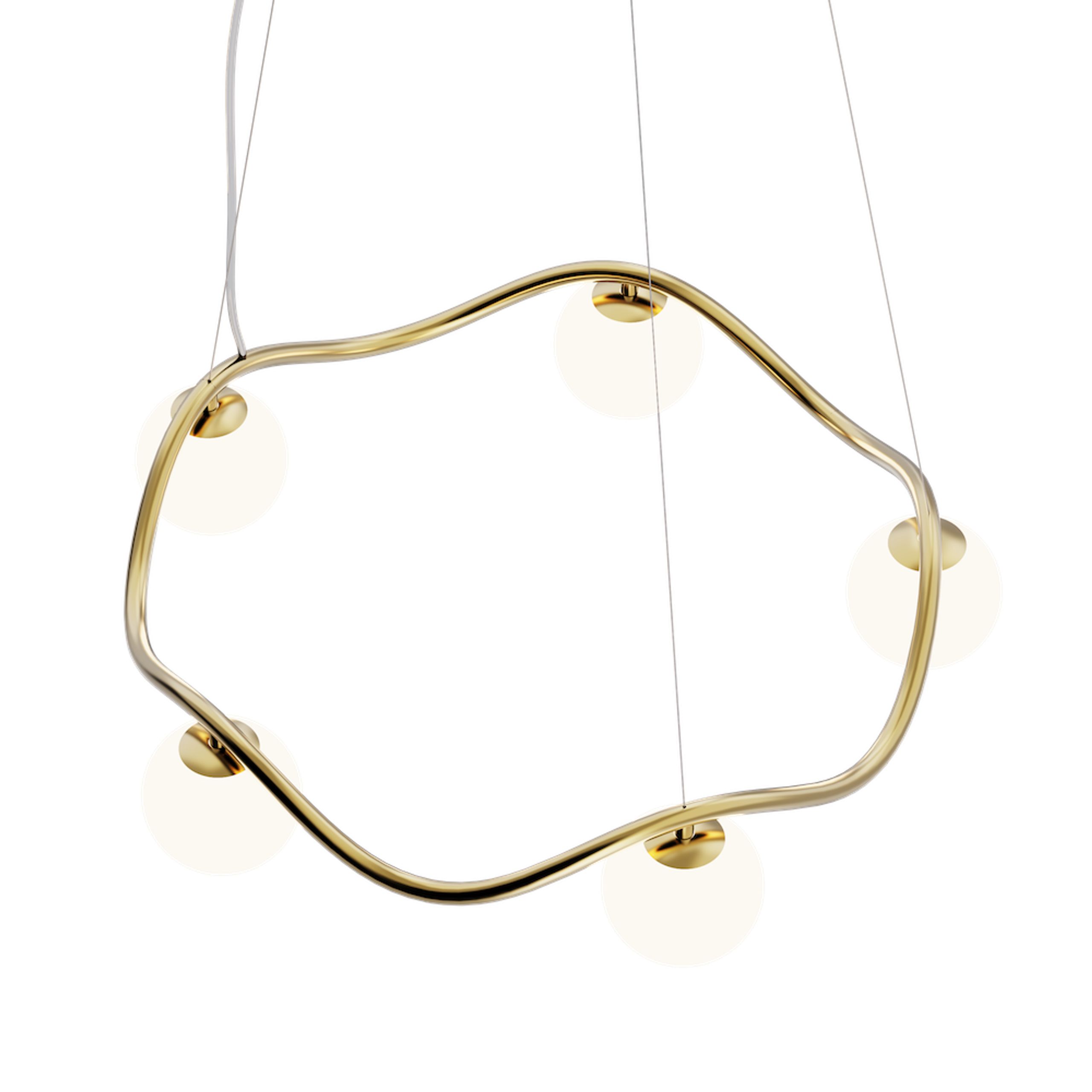 Rebello Decor - Deckenleuchte - Chandelier Circle Of Life - Opal white glass glossy Ø65
