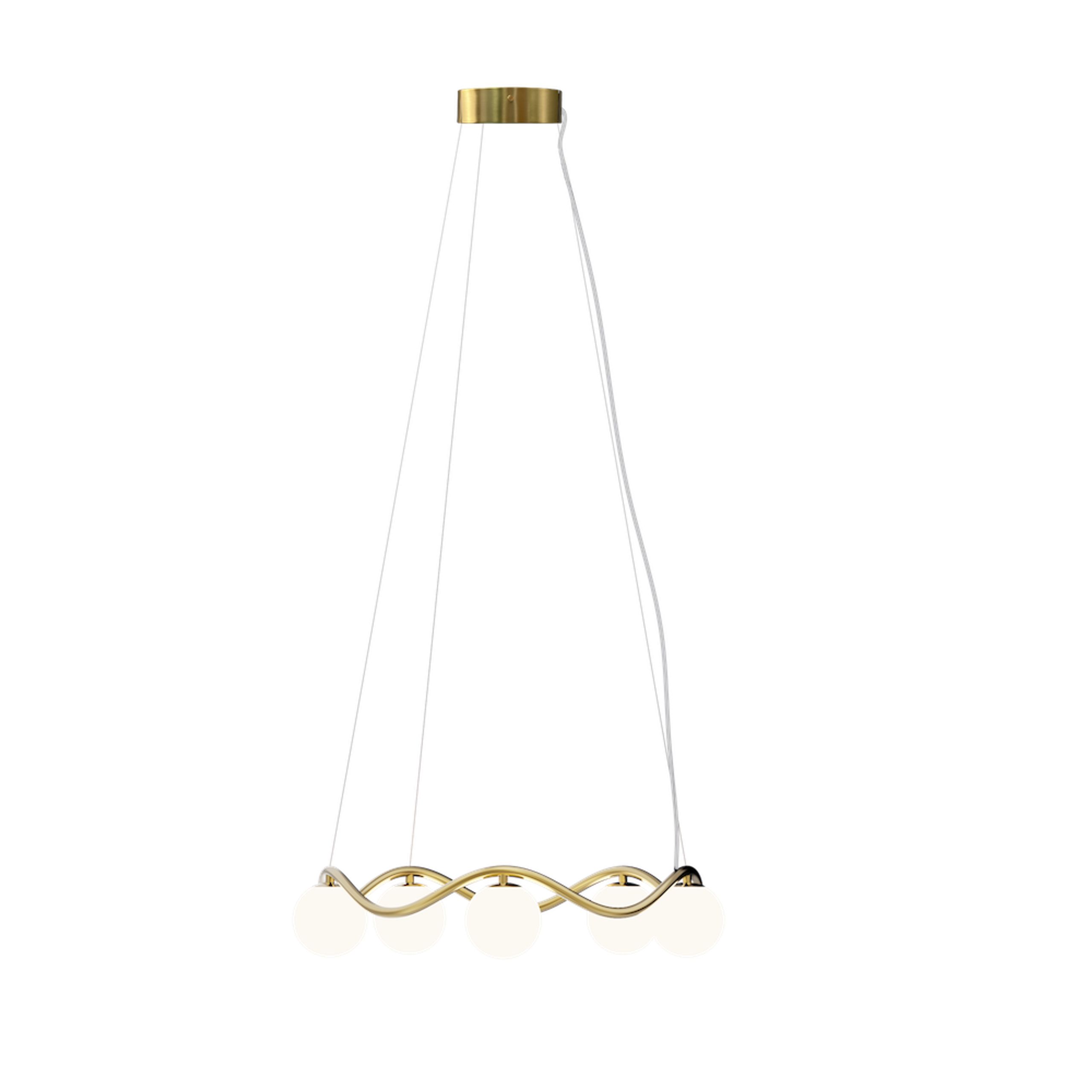 Rebello Decor - Deckenleuchte - Chandelier Circle Of Life - Opal white glass glossy Ø65