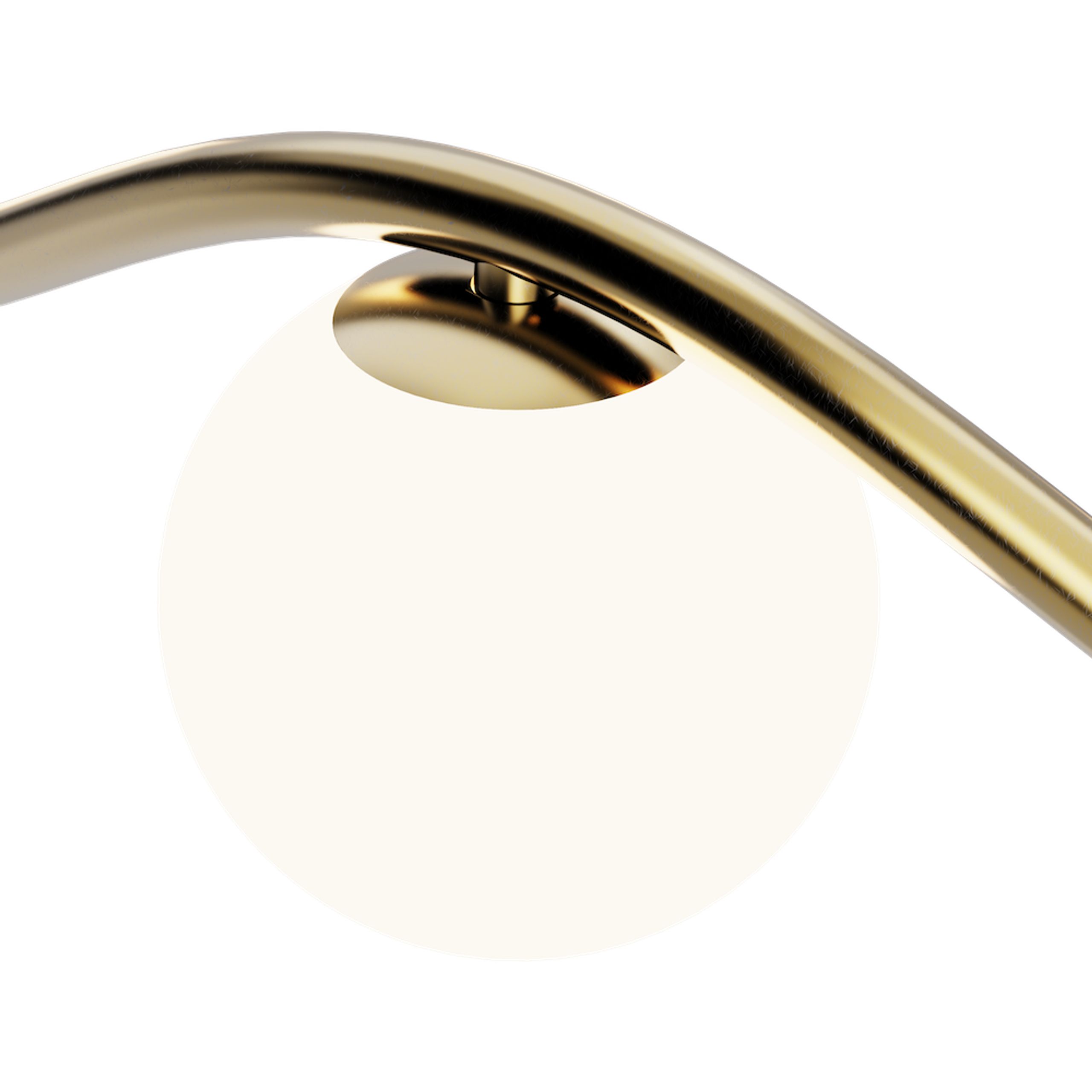 Rebello Decor - Ceiling lamp - Chandelier Circle Of Life - Opal white glass glossy Ø91