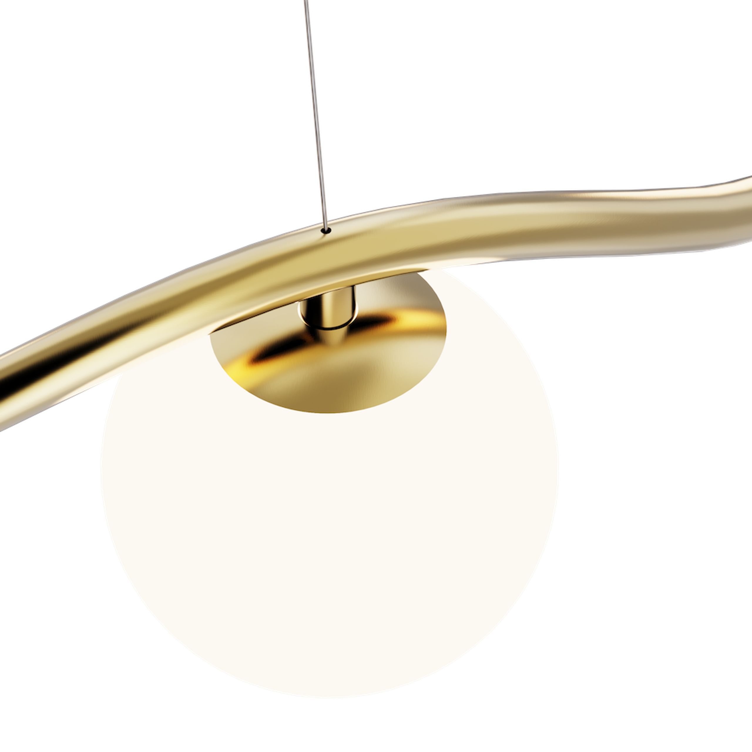 Rebello Decor - Ceiling lamp - Chandelier Circle Of Life - Opal white glass glossy Ø91