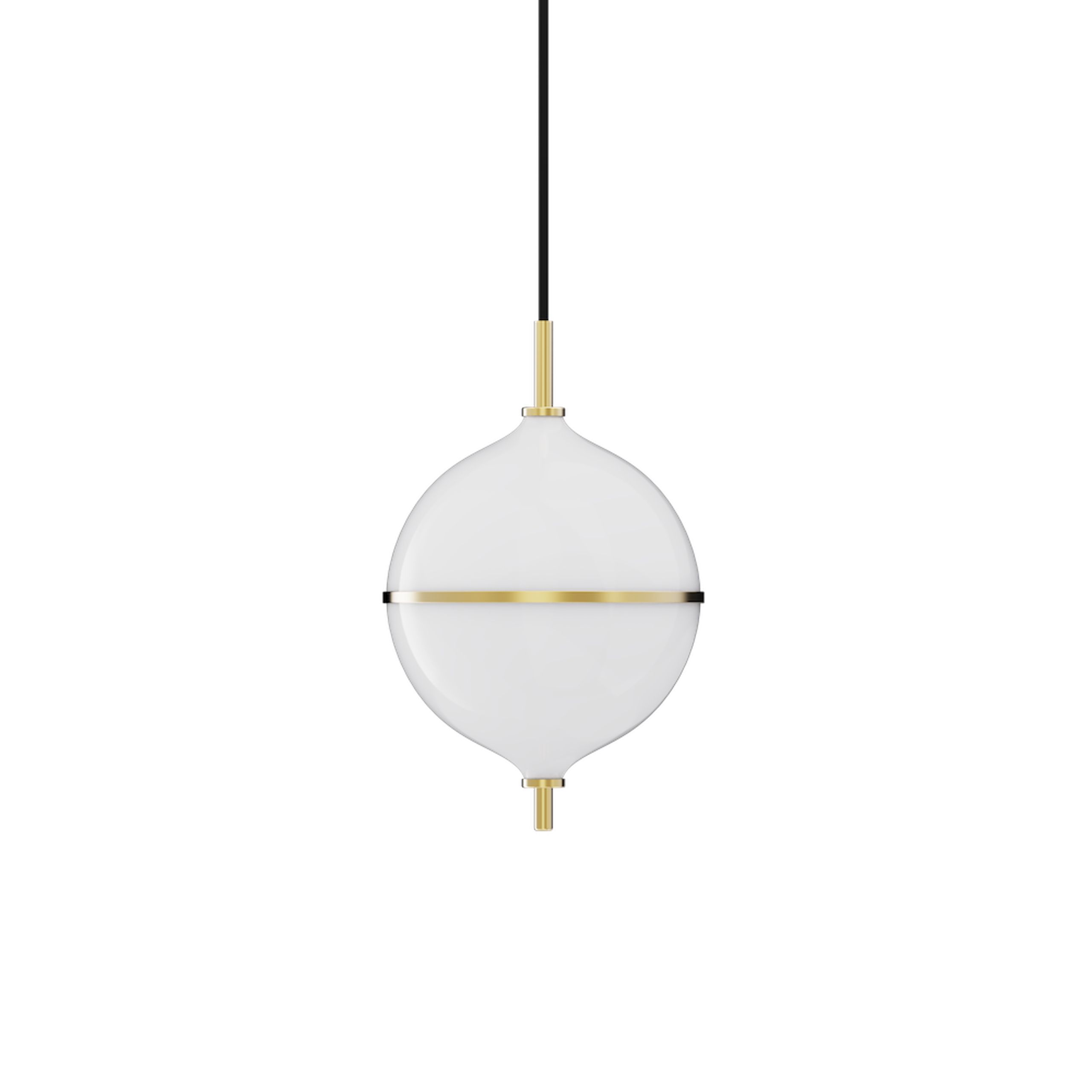 Rebello Decor - Pendant Lamp - Eternal Moonlight Pendant - Opal white glass glossy/Black cord