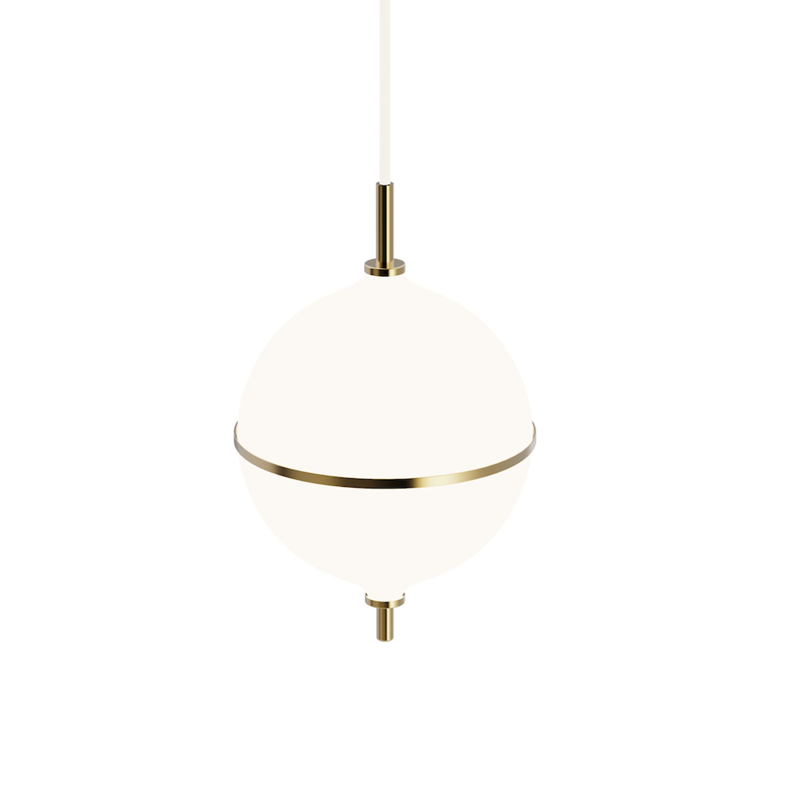 Rebello Decor - Pendel - Eternal Moonlight Pendant - Opal white glass glossy/White cord