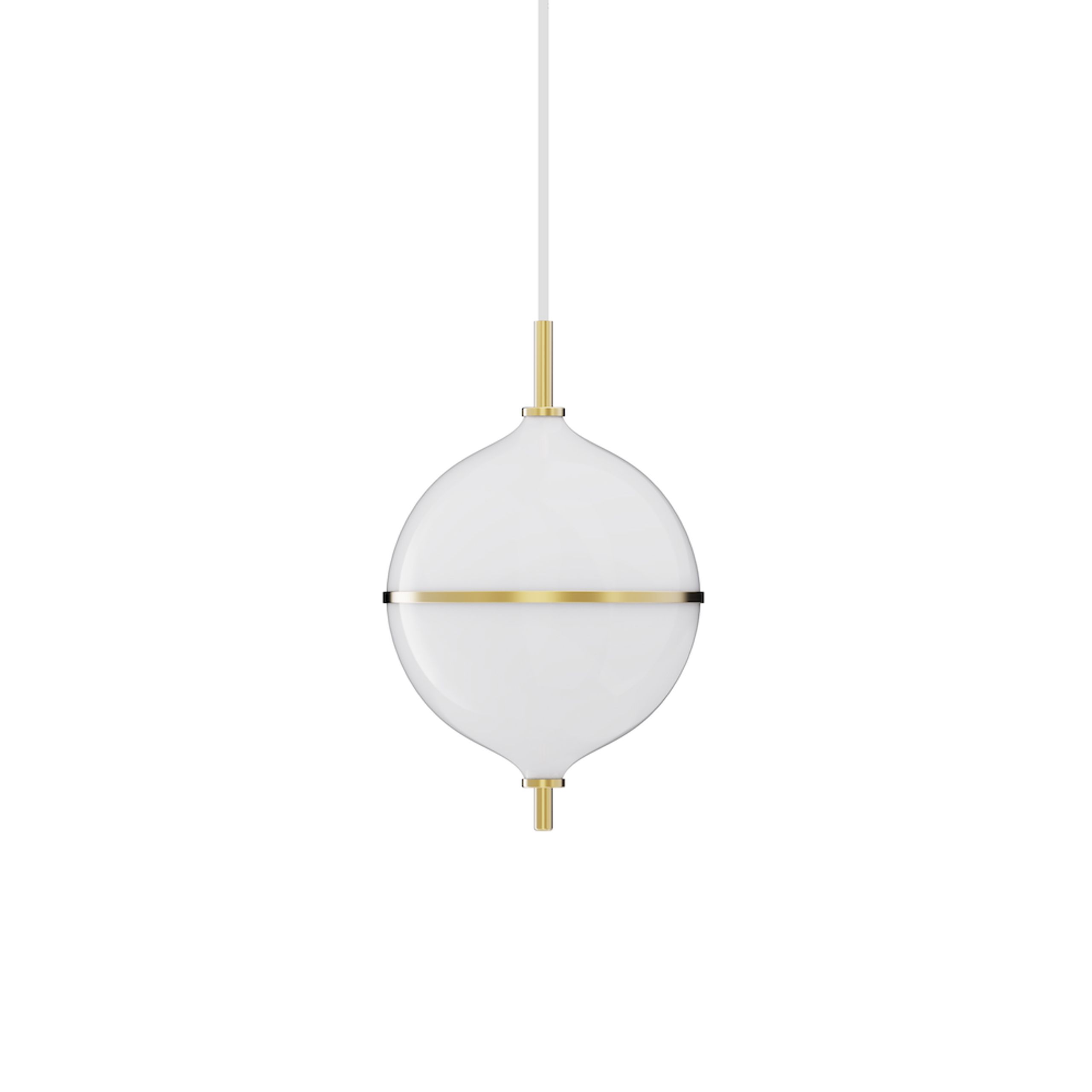 Rebello Decor - Pendel - Eternal Moonlight Pendant - Opal white glass glossy/White cord