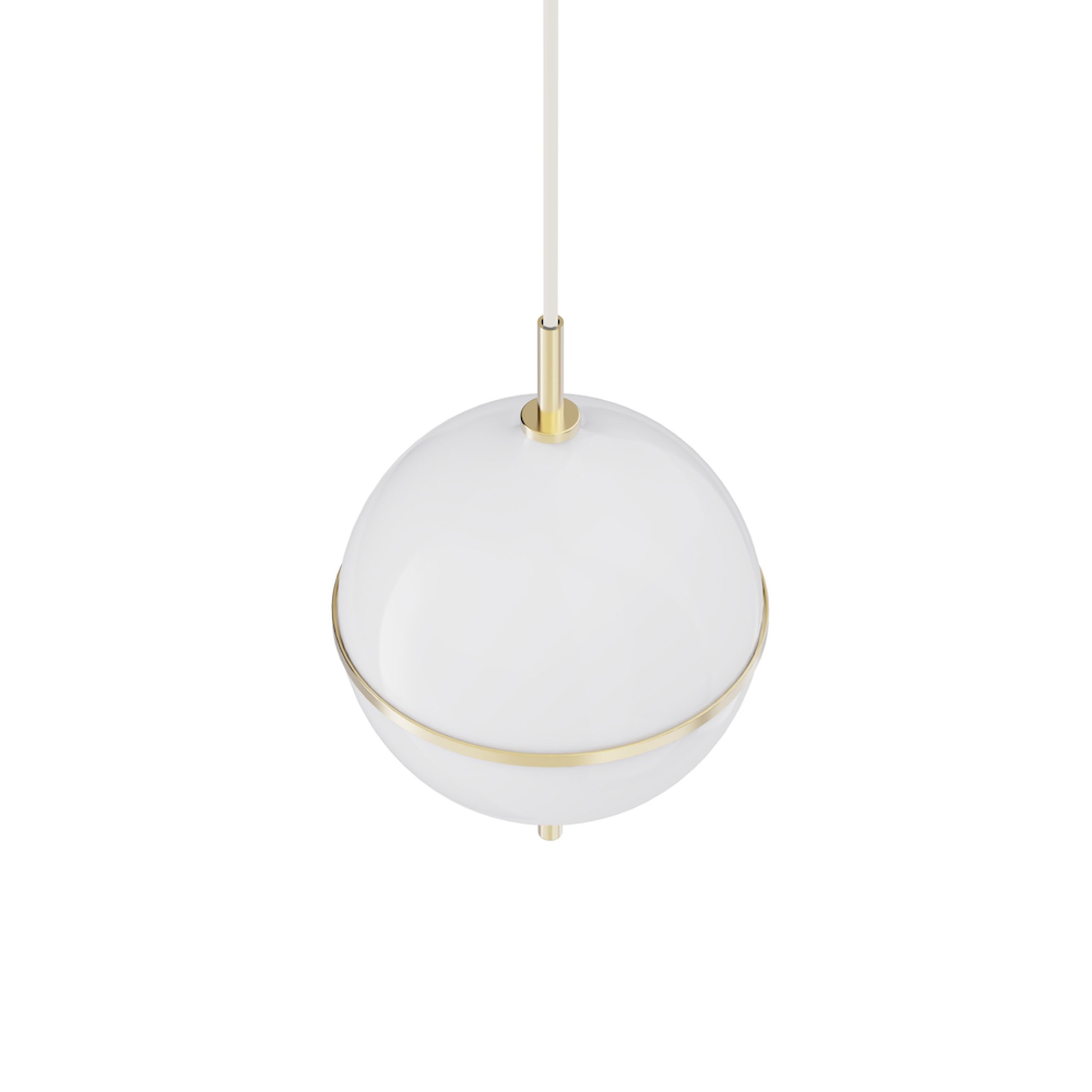Rebello Decor - Pendel - Eternal Moonlight Pendant - Opal white glass glossy/White cord