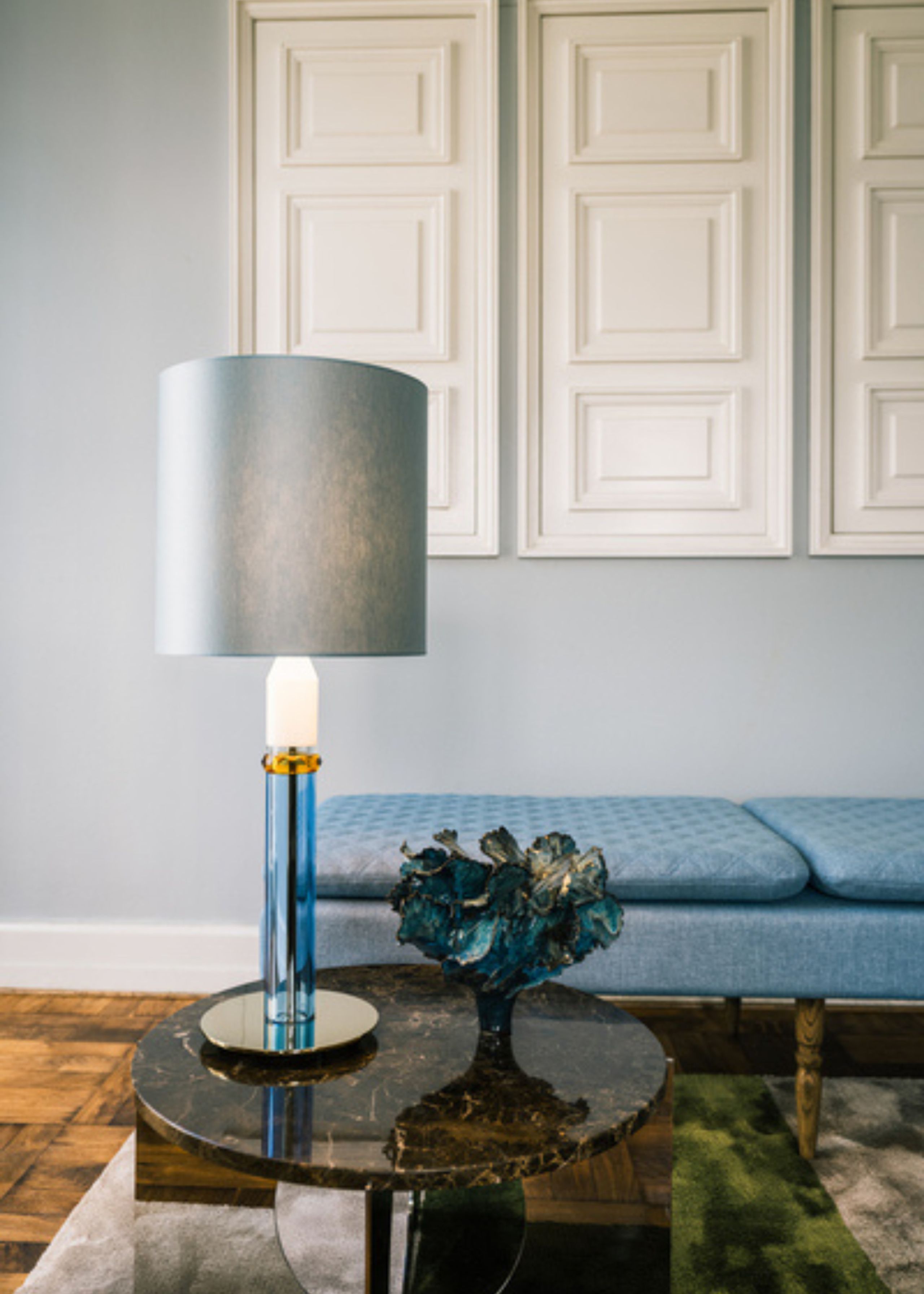 Reflections Copenhagen - Table Lamp - Carnival Table Lamp - Light Blue - White