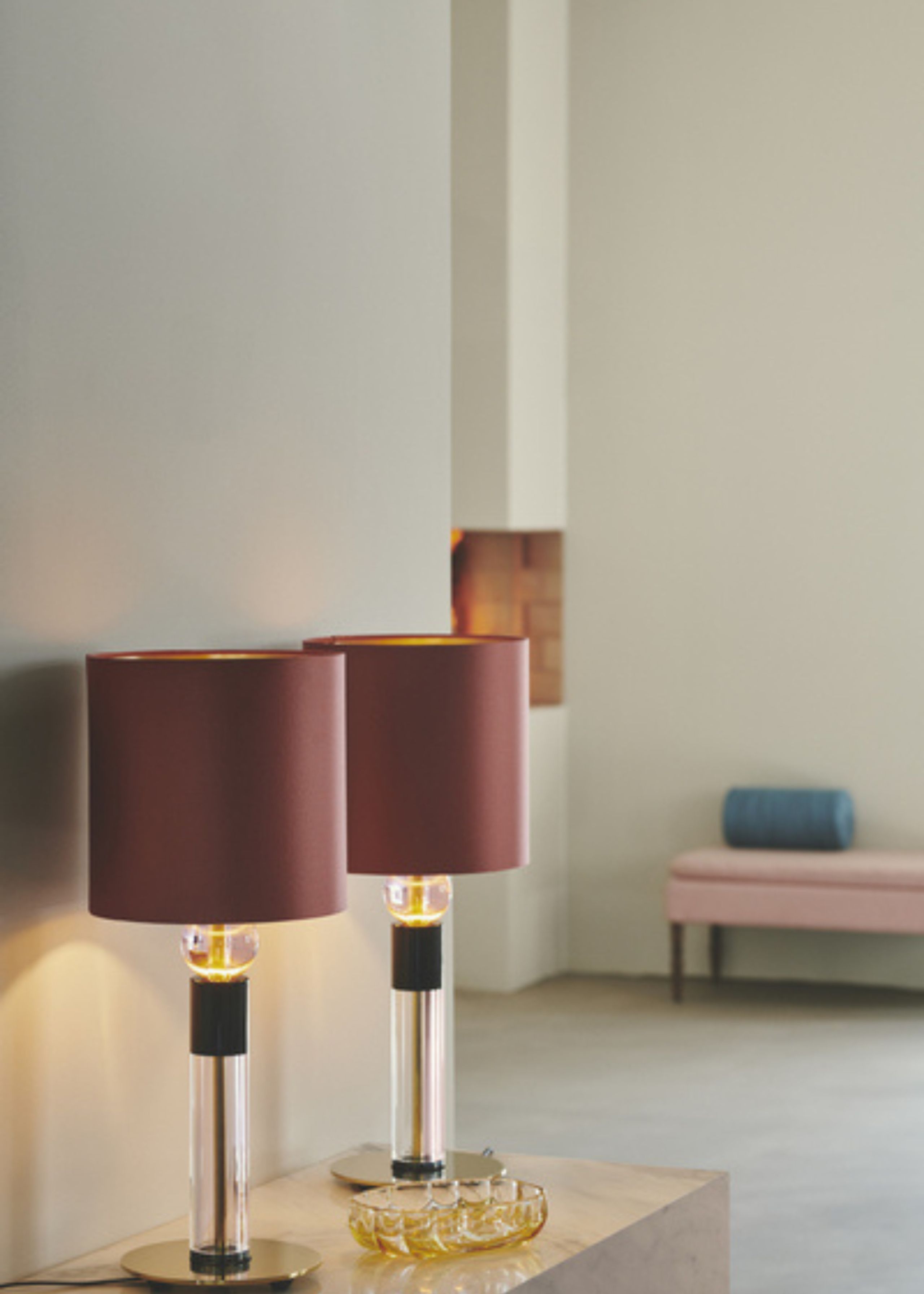 Reflections Copenhagen - Table Lamp - Carnival Table Lamp - Pink/Black - Clear