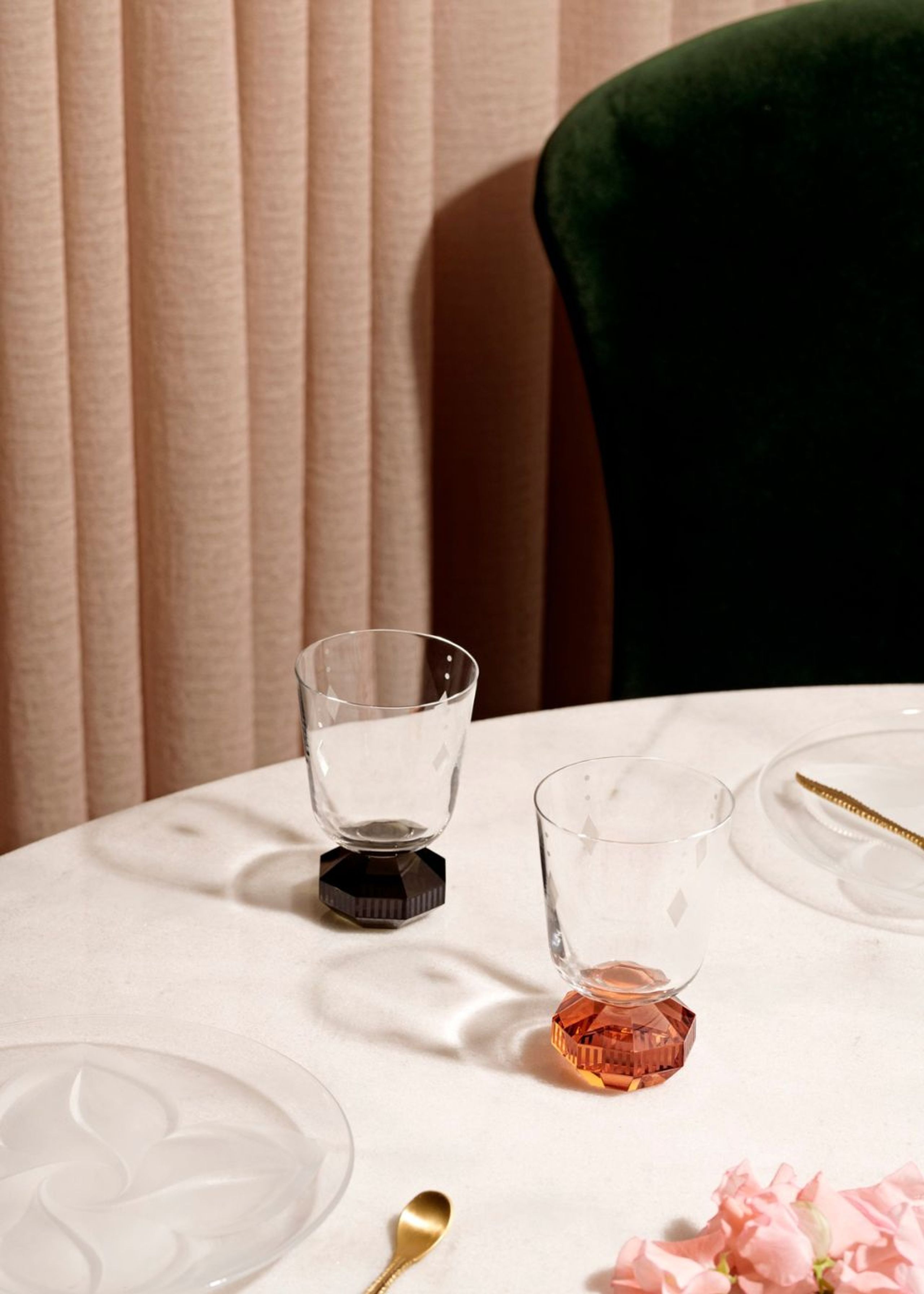 Reflections Copenhagen - Cocktailglas - Chelsea Short Crystal Glass, Set of 2 - Clear / Rouge