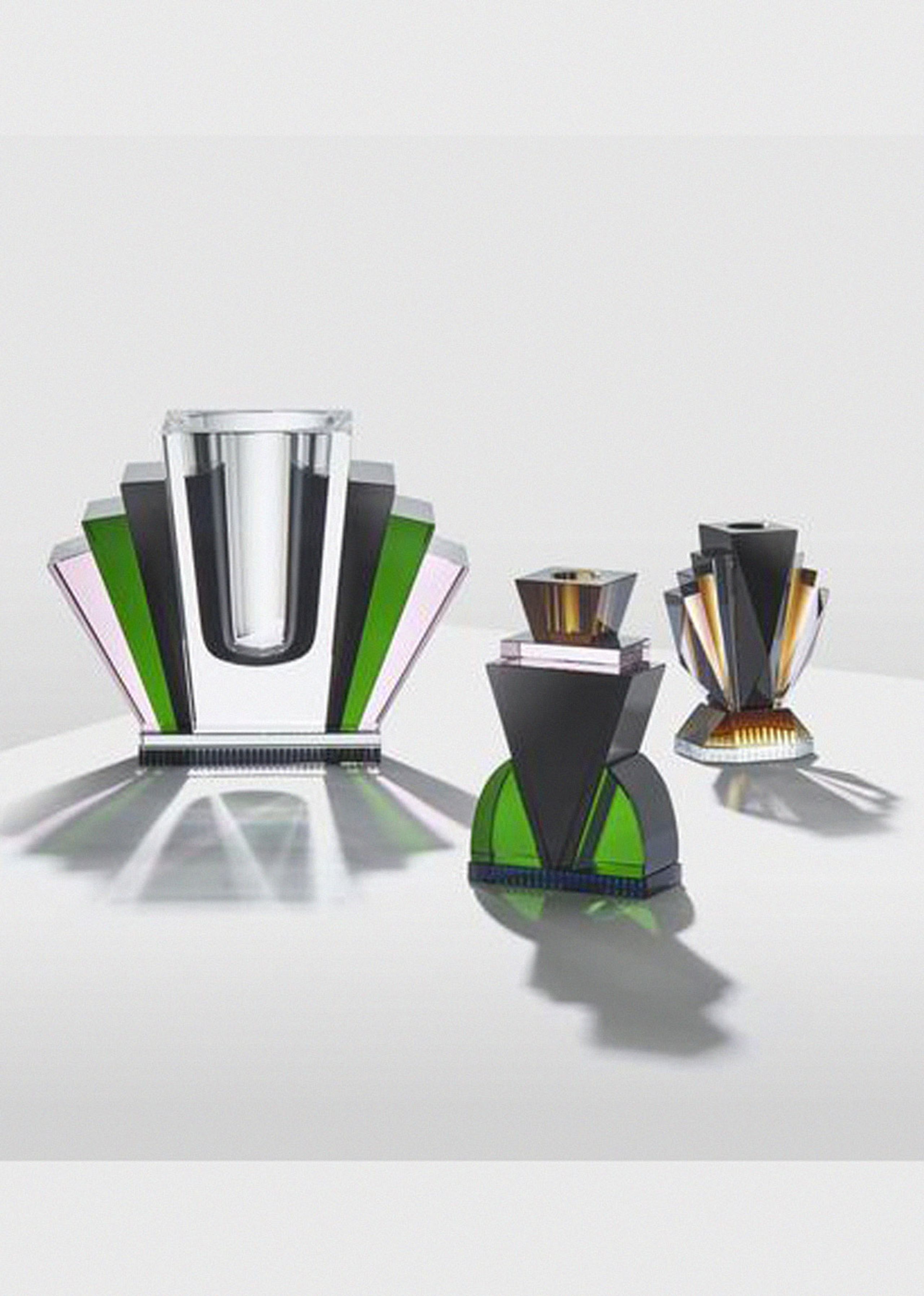 Reflections Copenhagen - Vase - Brooklyn Candle Holder - Clear/ Brown Tones