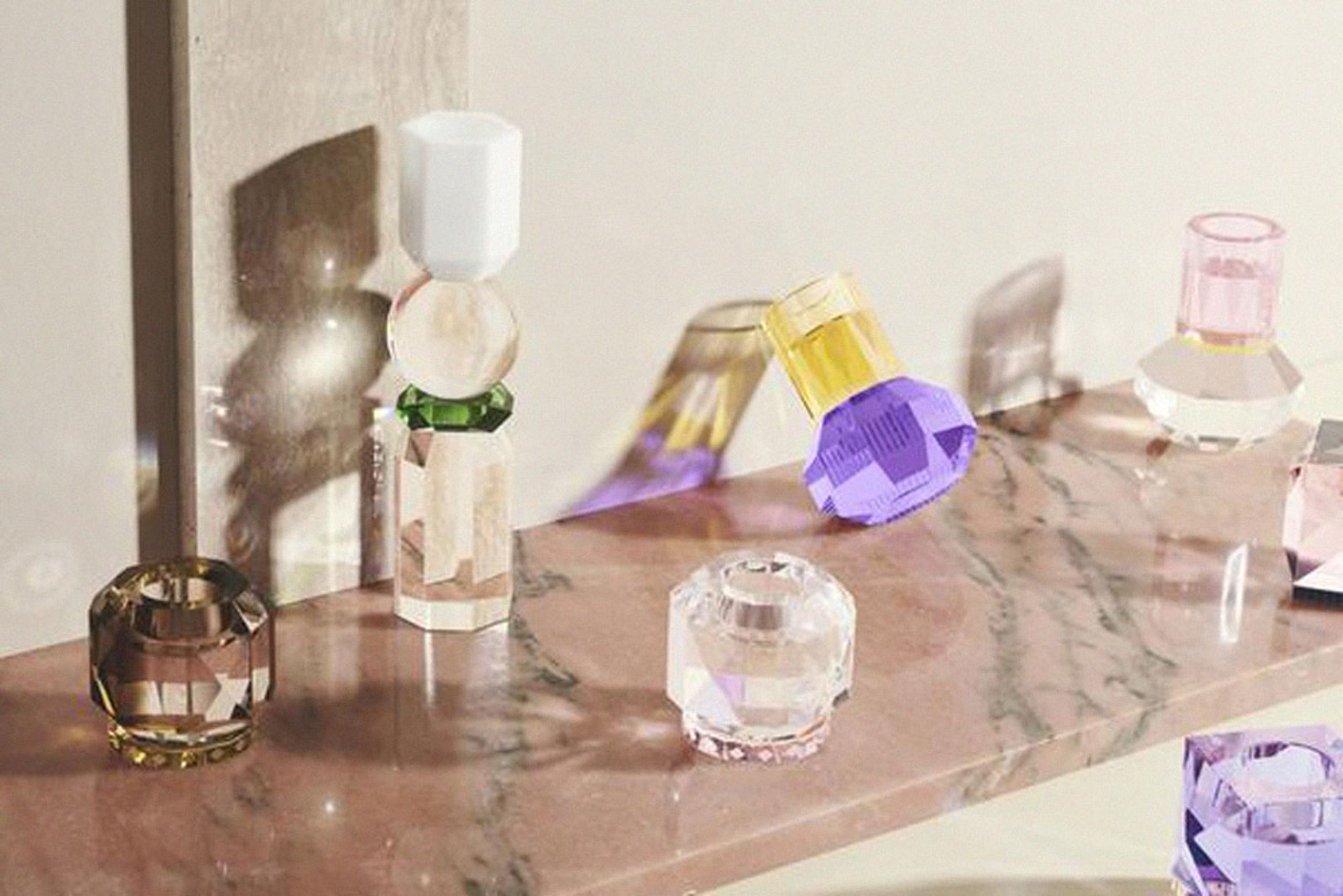 Reflections Copenhagen - Kerzenhalter - Chicago Tealight Holder - Rose/Yellow/Clear