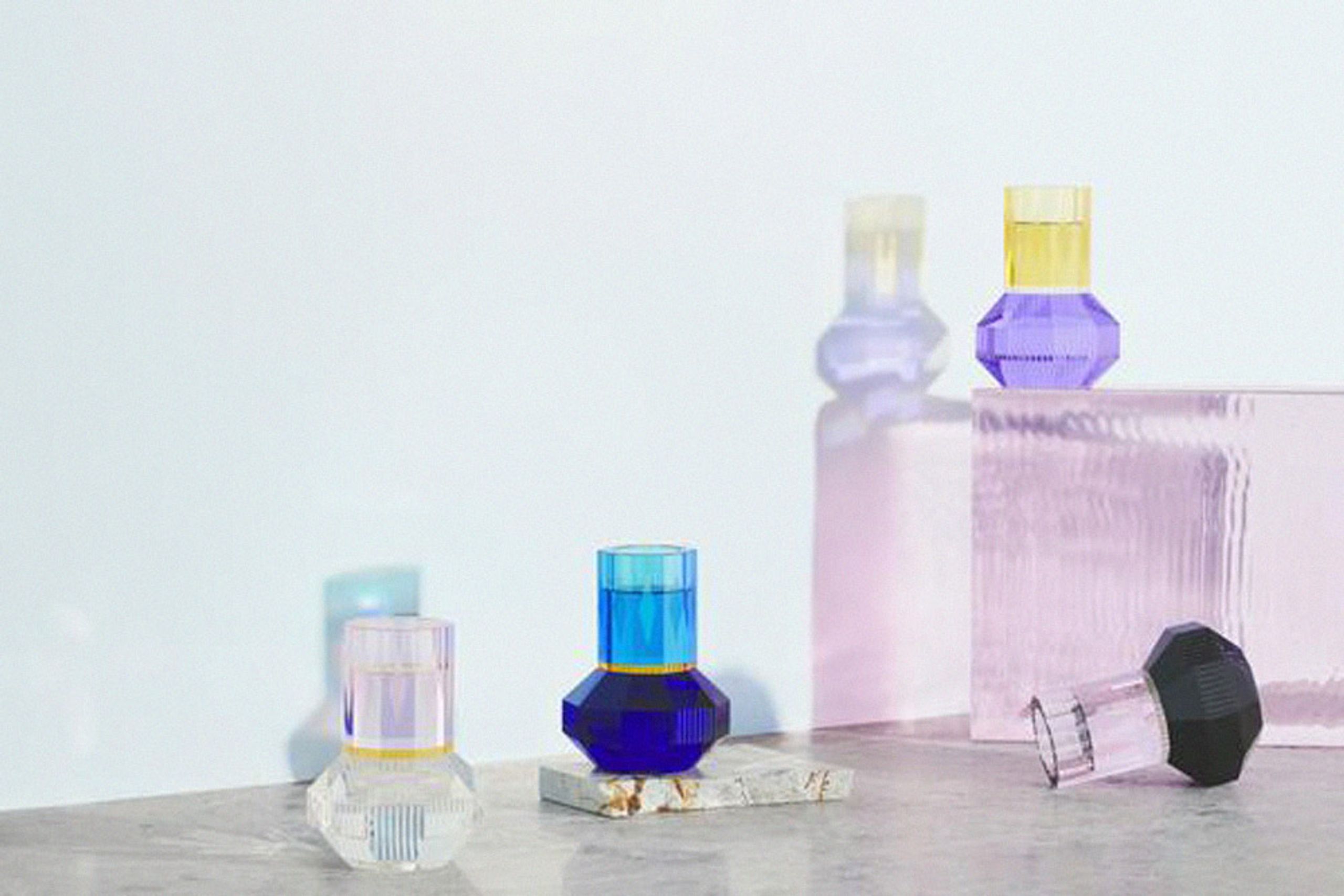 Reflections Copenhagen - Kerzenhalter - Chicago Tealight Holder - Rose/Yellow/Clear