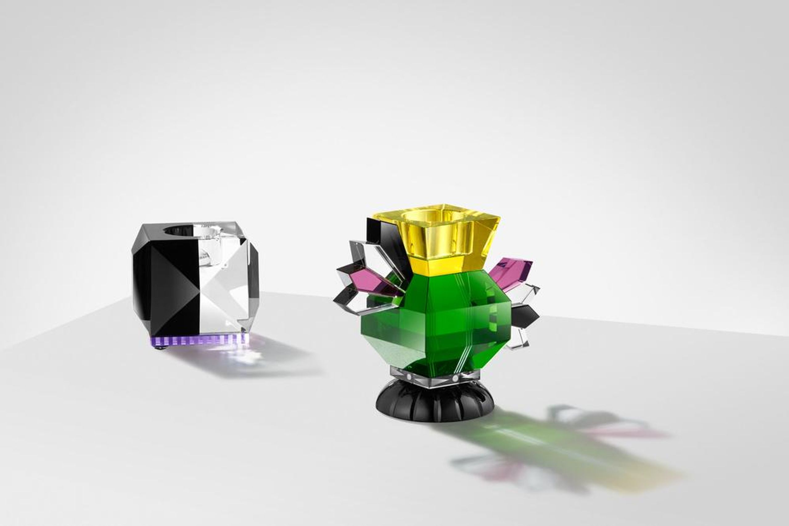 Reflections Copenhagen - Porte-lumière - Ophelia Tealight Holder - Black/Clear/Purple