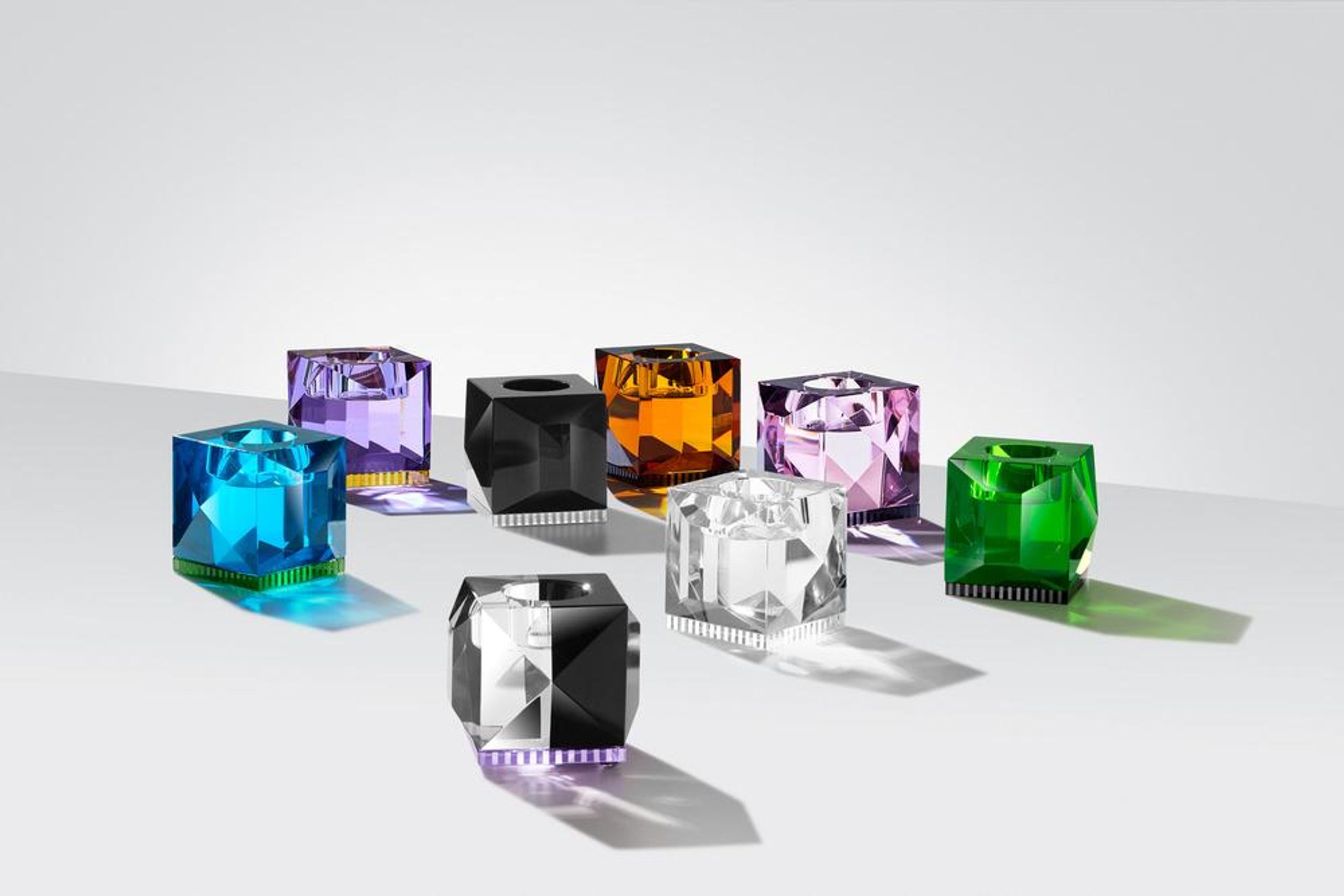 Reflections Copenhagen - Porte-lumière - Ophelia Tealight Holder - Black/Clear/Purple